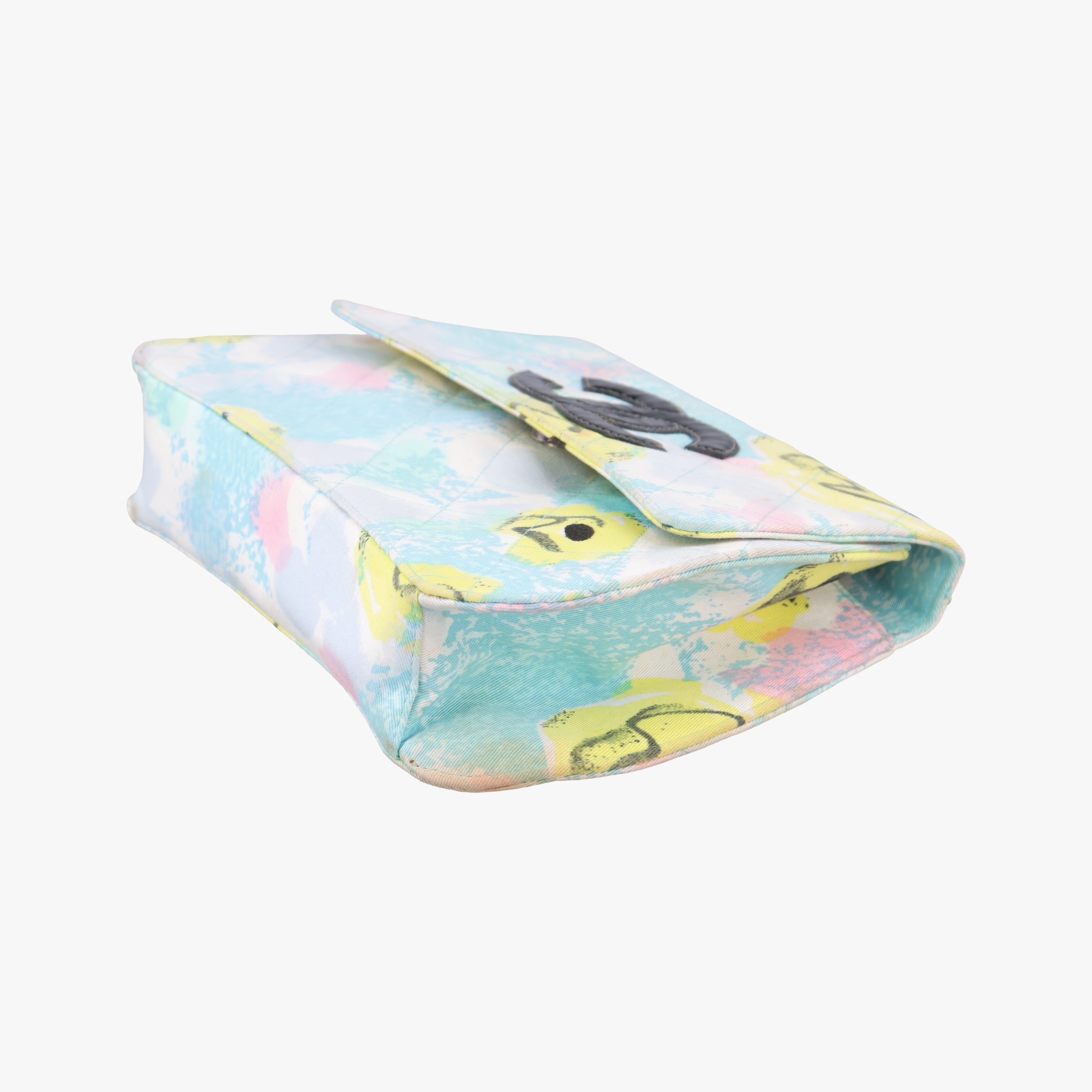 Floral Classic Flap Tote blue×Multicolour Fabric A08702 4842246フローラルクラシックフラップトート ブルー×マルチカラー ファブリック A08702 4842246