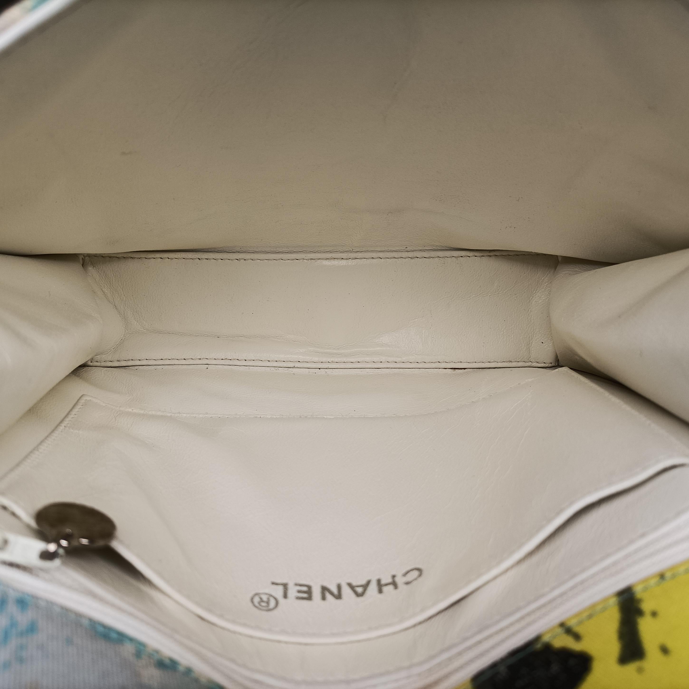 Floral Classic Flap Tote blue×Multicolour Fabric A08702 4842246フローラルクラシックフラップトート ブルー×マルチカラー ファブリック A08702 4842246