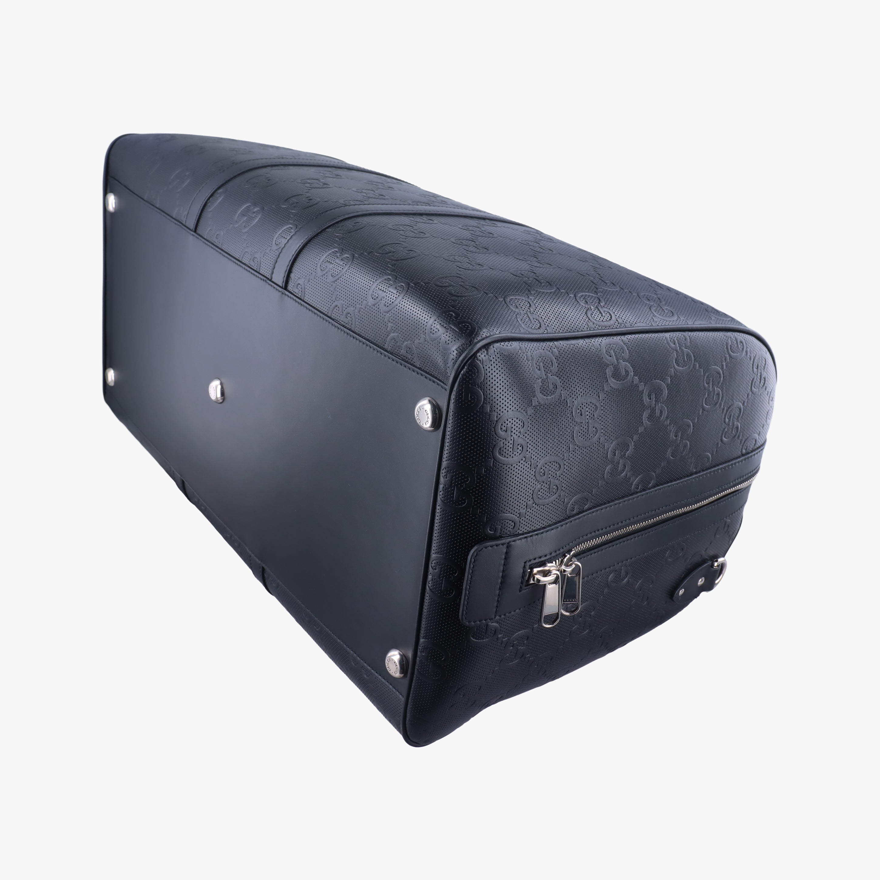 GG Embossed Black Leather 725129 E039515650ジージーエンボスド ブラック レザー 725129 E039515650