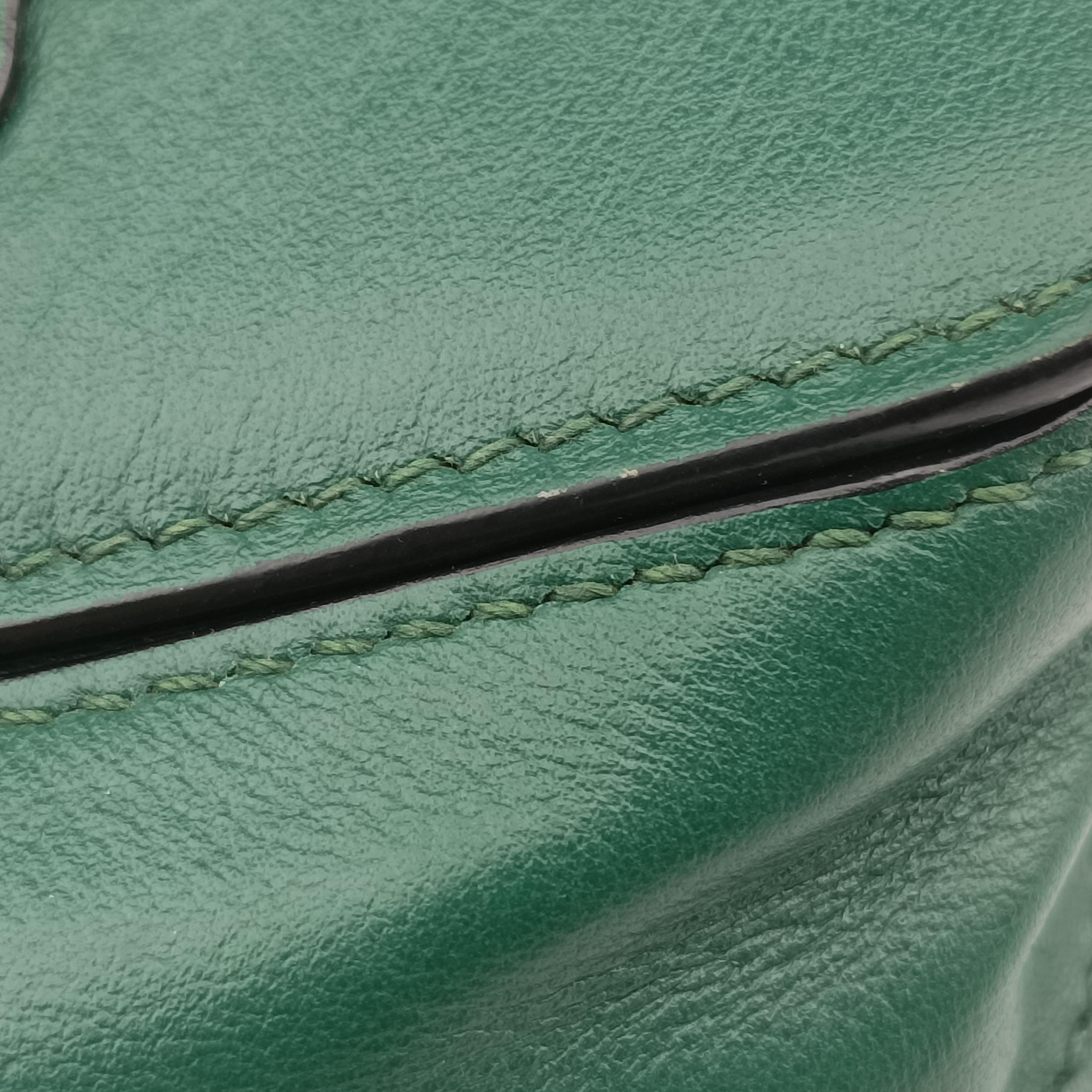 City Calf Cahier Green×black leather 256シティカーフ カイエ グリーン×ブラック レザー 256