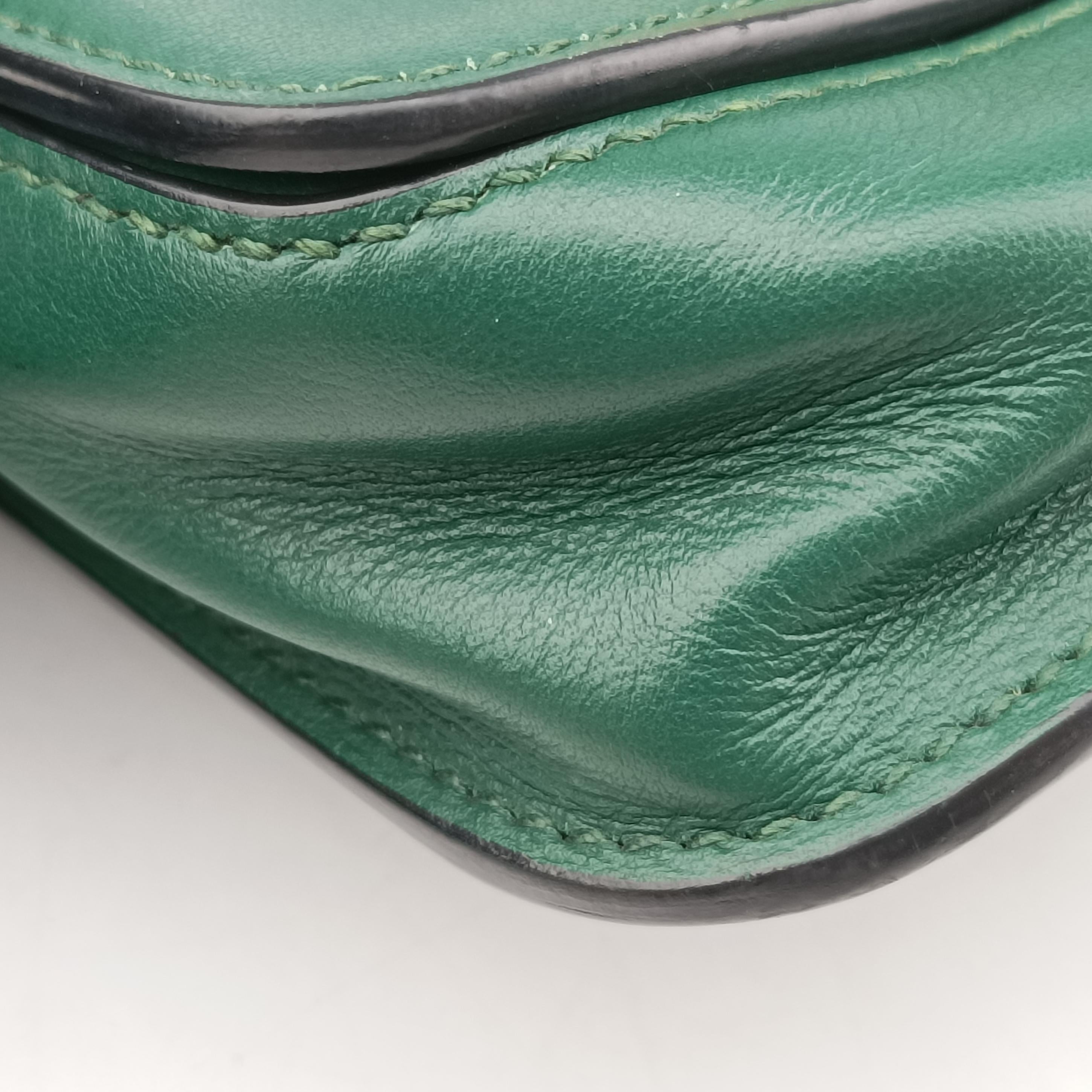 City Calf Cahier Green×black leather 256シティカーフ カイエ グリーン×ブラック レザー 256