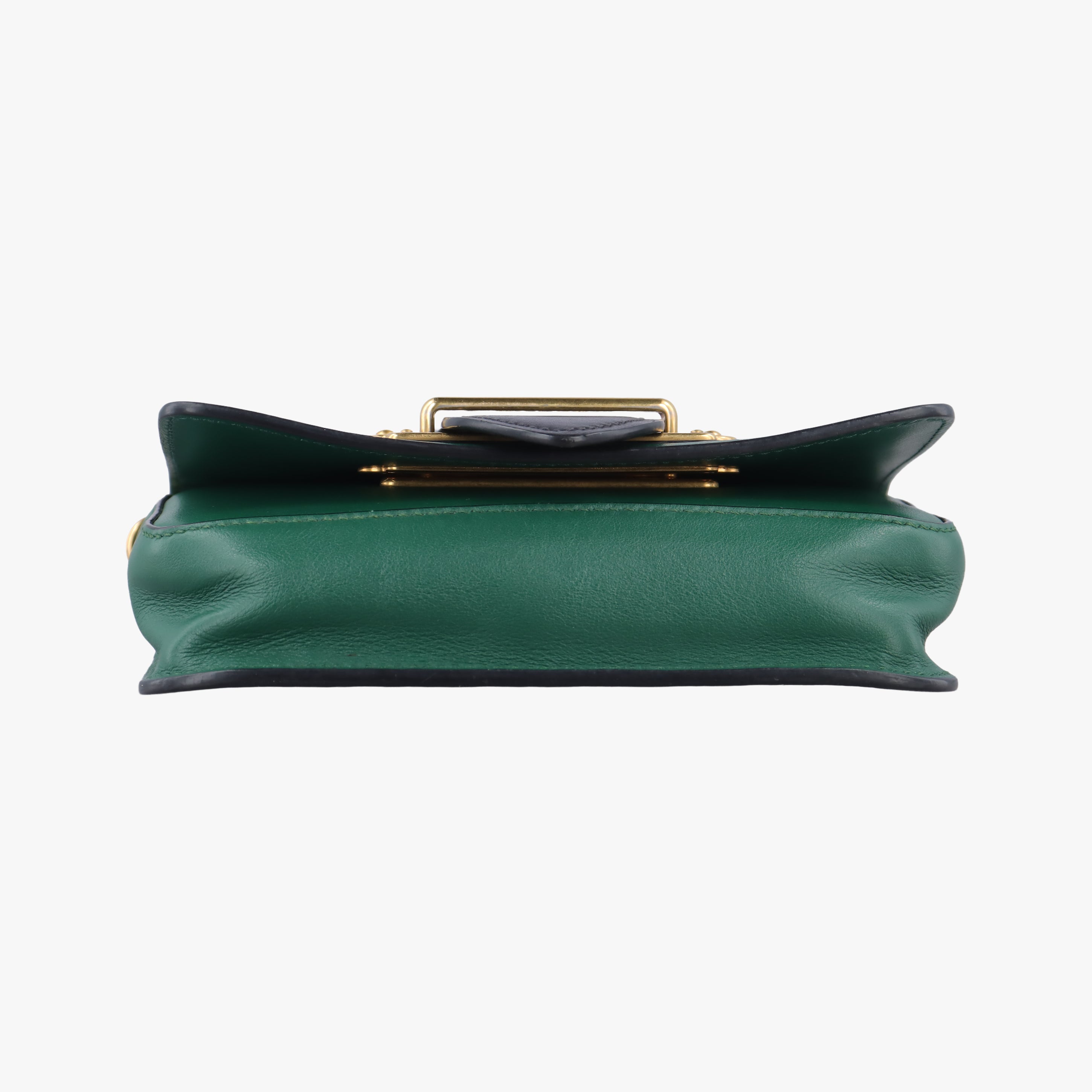 City Calf Cahier Green×black leather 256シティカーフ カイエ グリーン×ブラック レザー 256