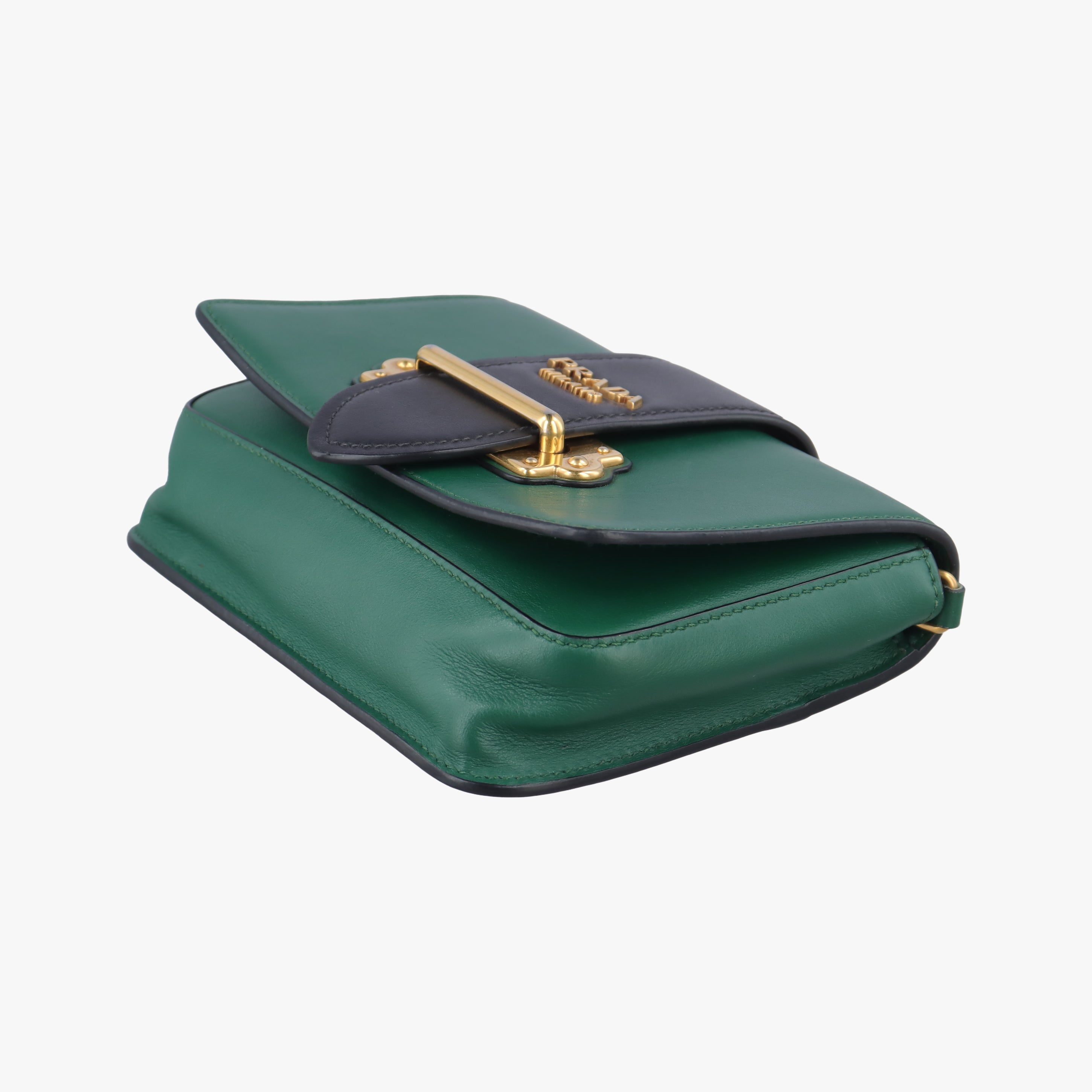 City Calf Cahier Green×black leather 256シティカーフ カイエ グリーン×ブラック レザー 256