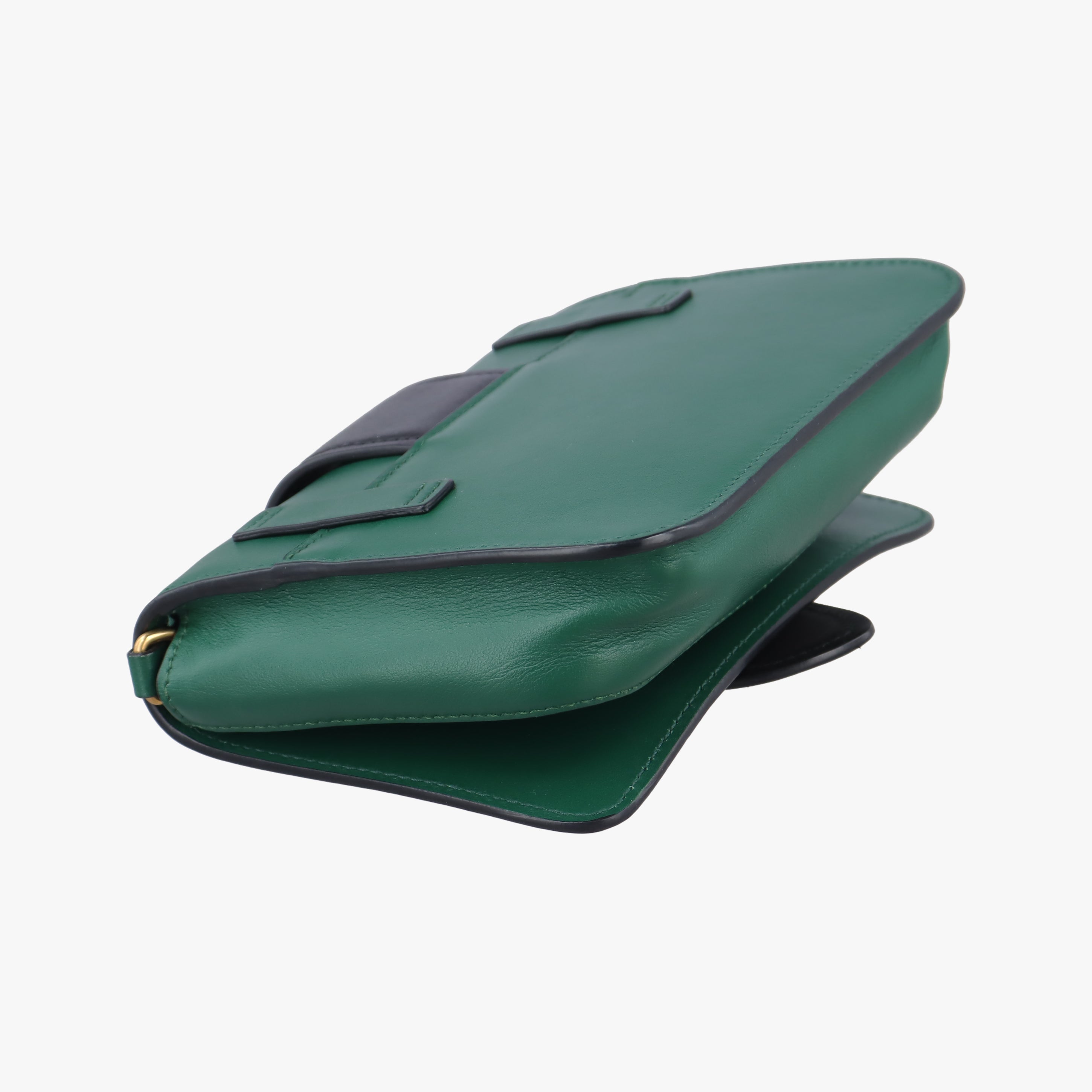 City Calf Cahier Green×black leather 256シティカーフ カイエ グリーン×ブラック レザー 256