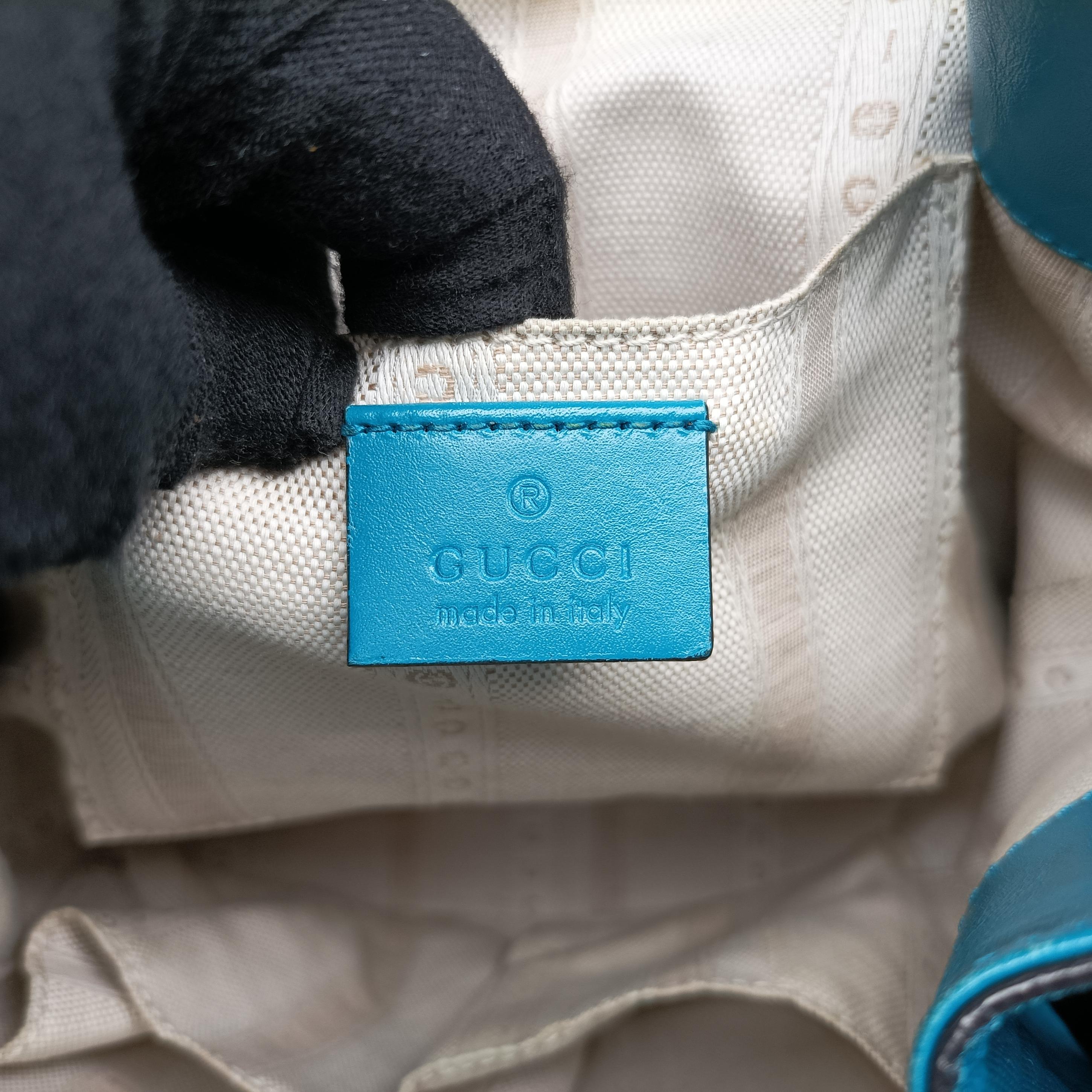 Bright Diamante Bucket Blue Leather 354229 I016928133ブライトディアマンテ バケット ブルー レザー 354229 I016928133