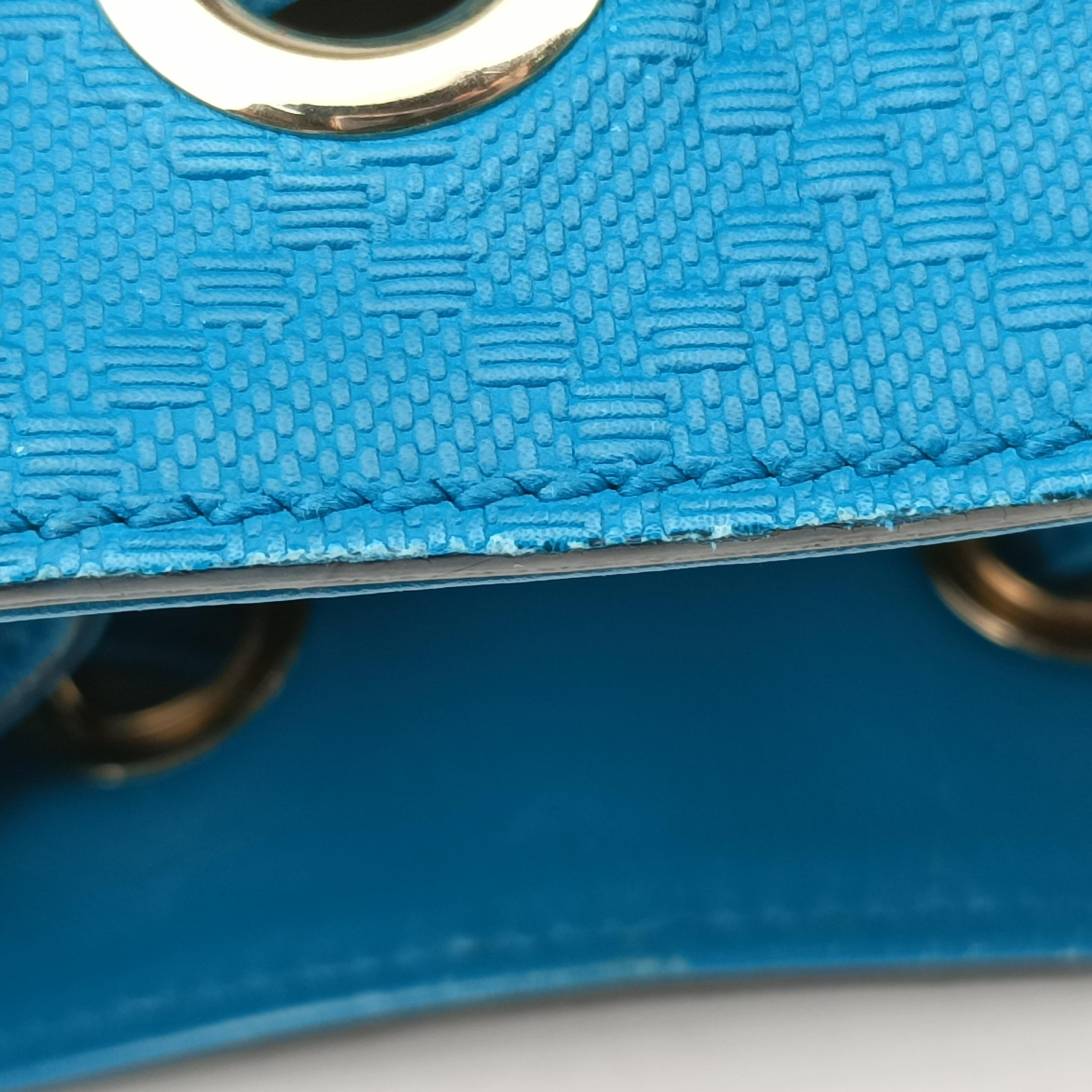 Bright Diamante Bucket Blue Leather 354229 I016928133ブライトディアマンテ バケット ブルー レザー 354229 I016928133