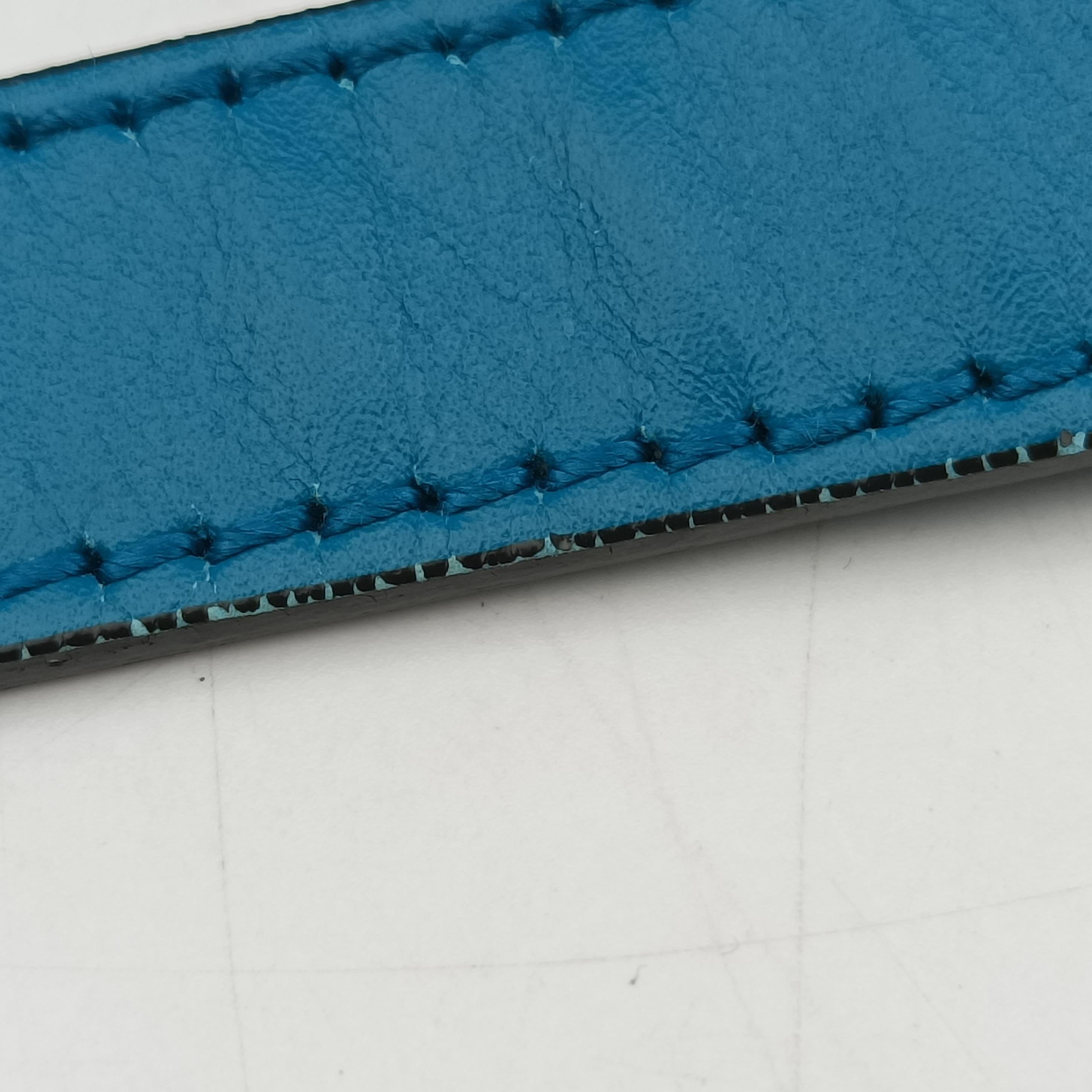 Bright Diamante Bucket Blue Leather 354229 I016928133ブライトディアマンテ バケット ブルー レザー 354229 I016928133