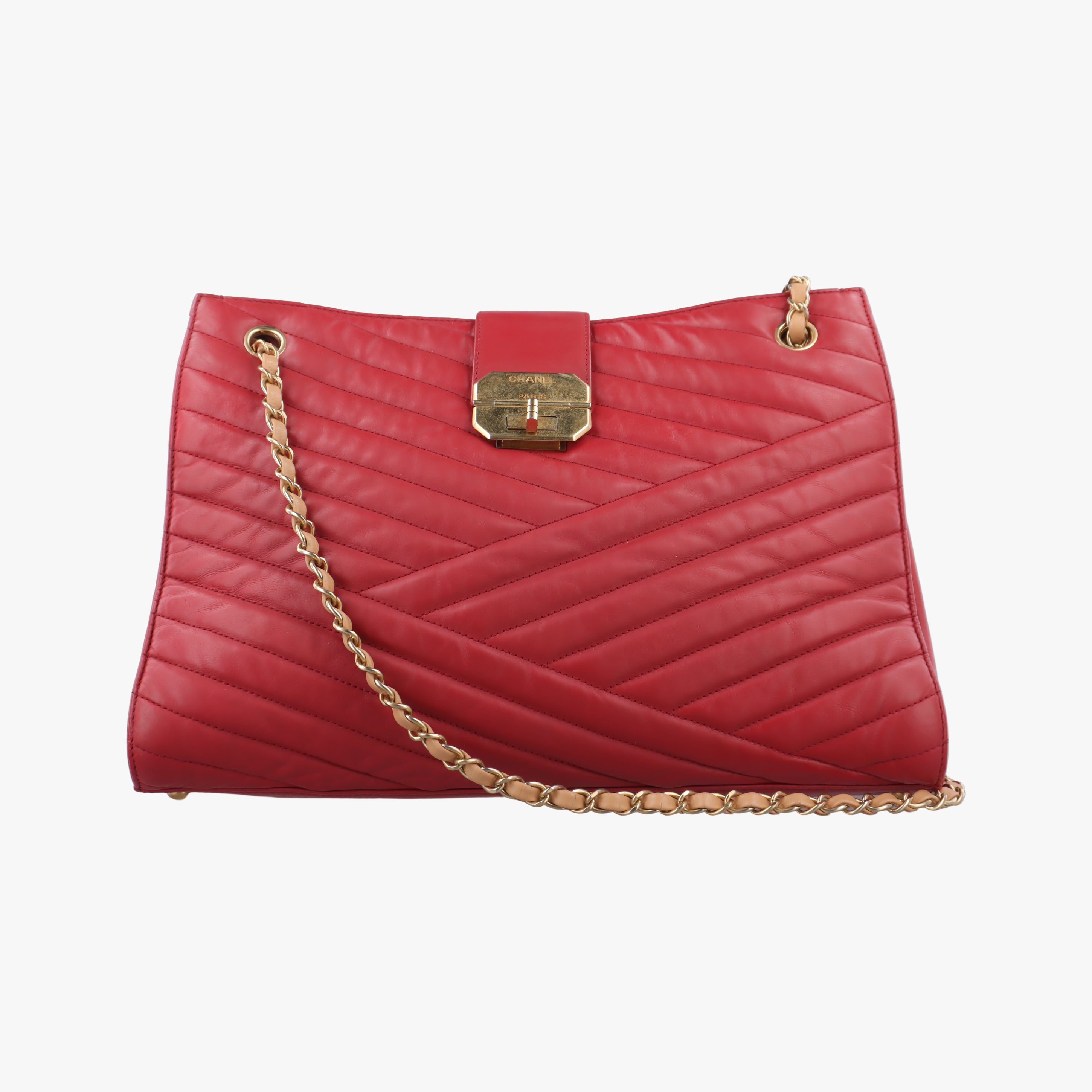 gabrielle Accordion Tote Red Leather A66841 15665467ガブリエル アコーディオン トート レッド レザー A66841 15665467