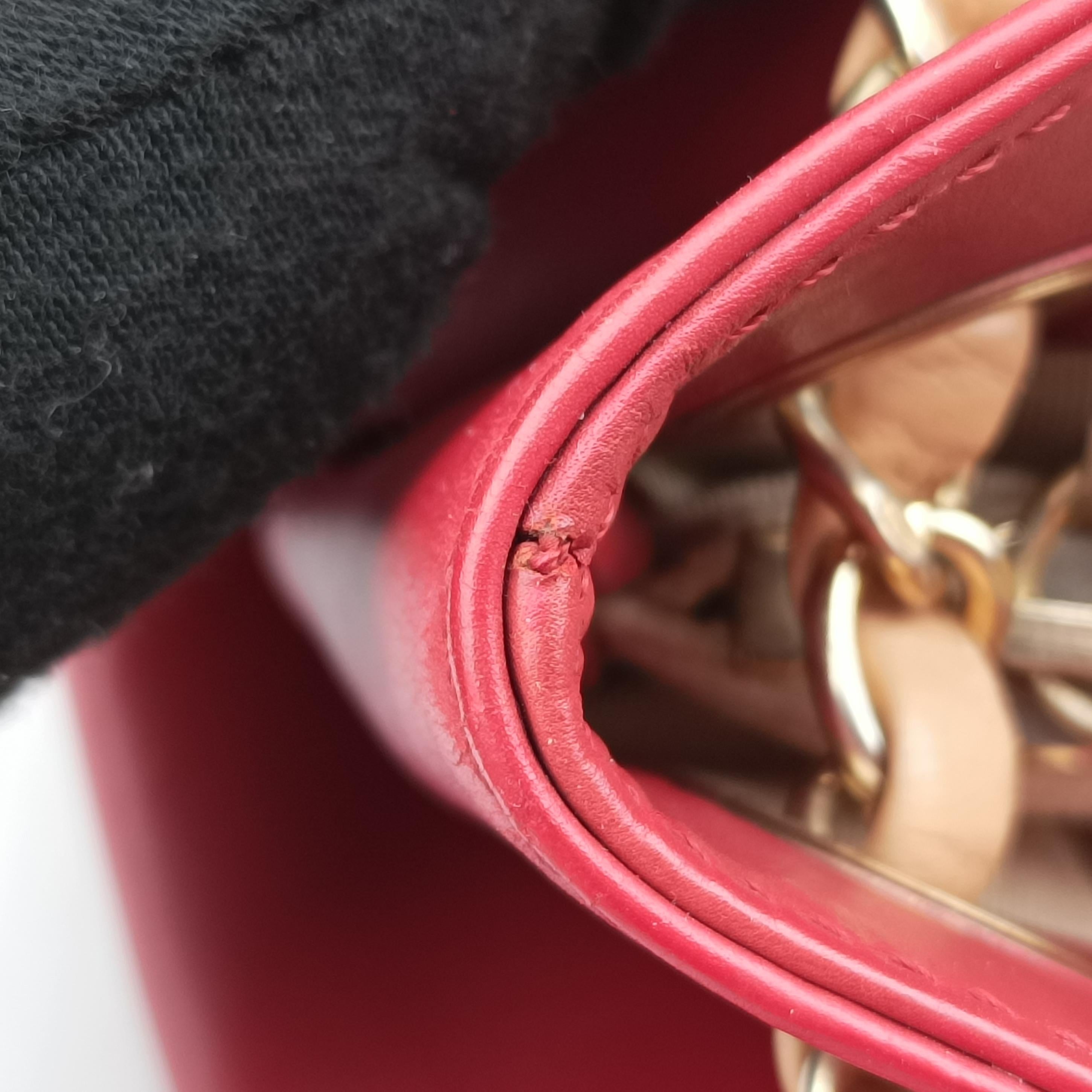 gabrielle Accordion Tote Red Leather A66841 15665467ガブリエル アコーディオン トート レッド レザー A66841 15665467