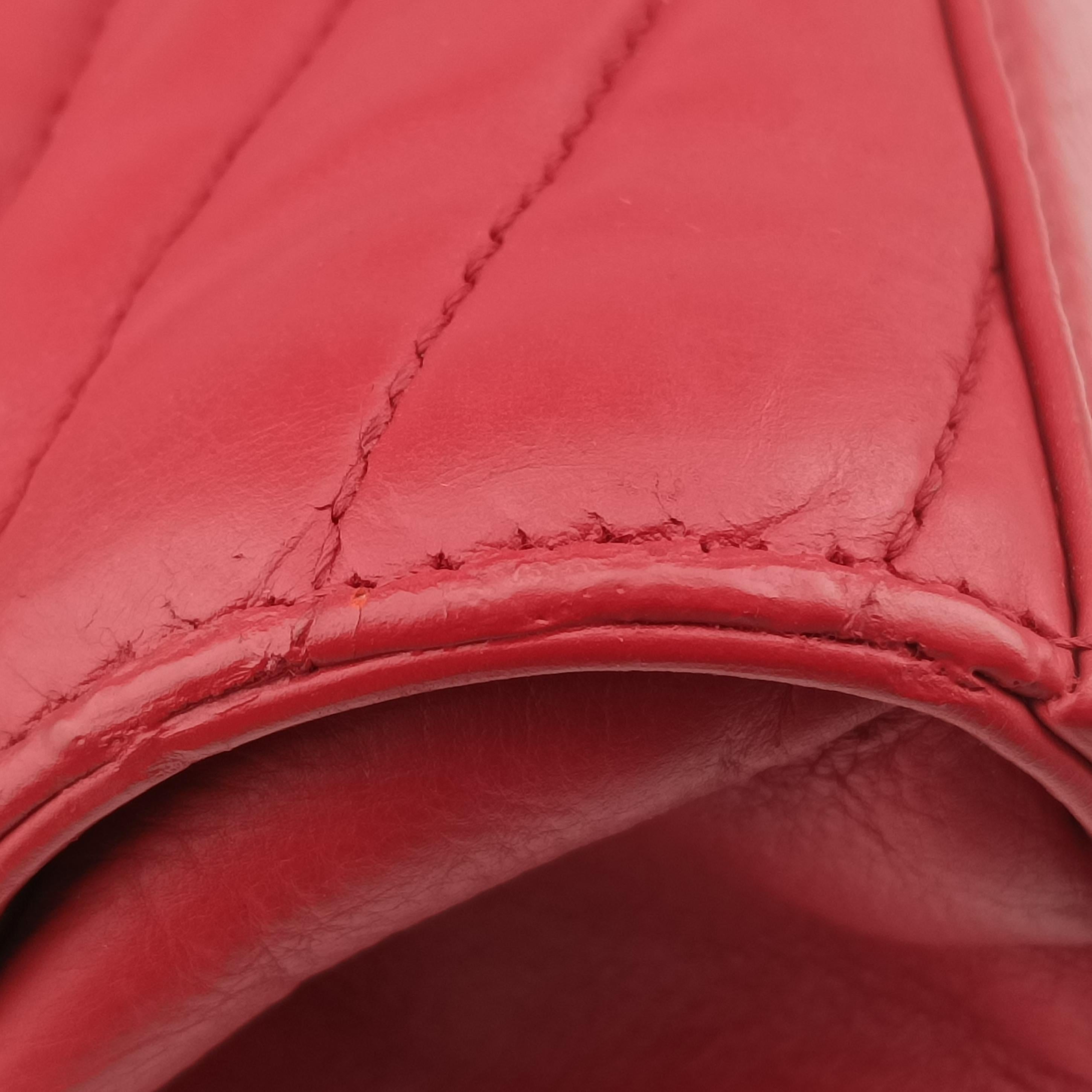 gabrielle Accordion Tote Red Leather A66841 15665467ガブリエル アコーディオン トート レッド レザー A66841 15665467