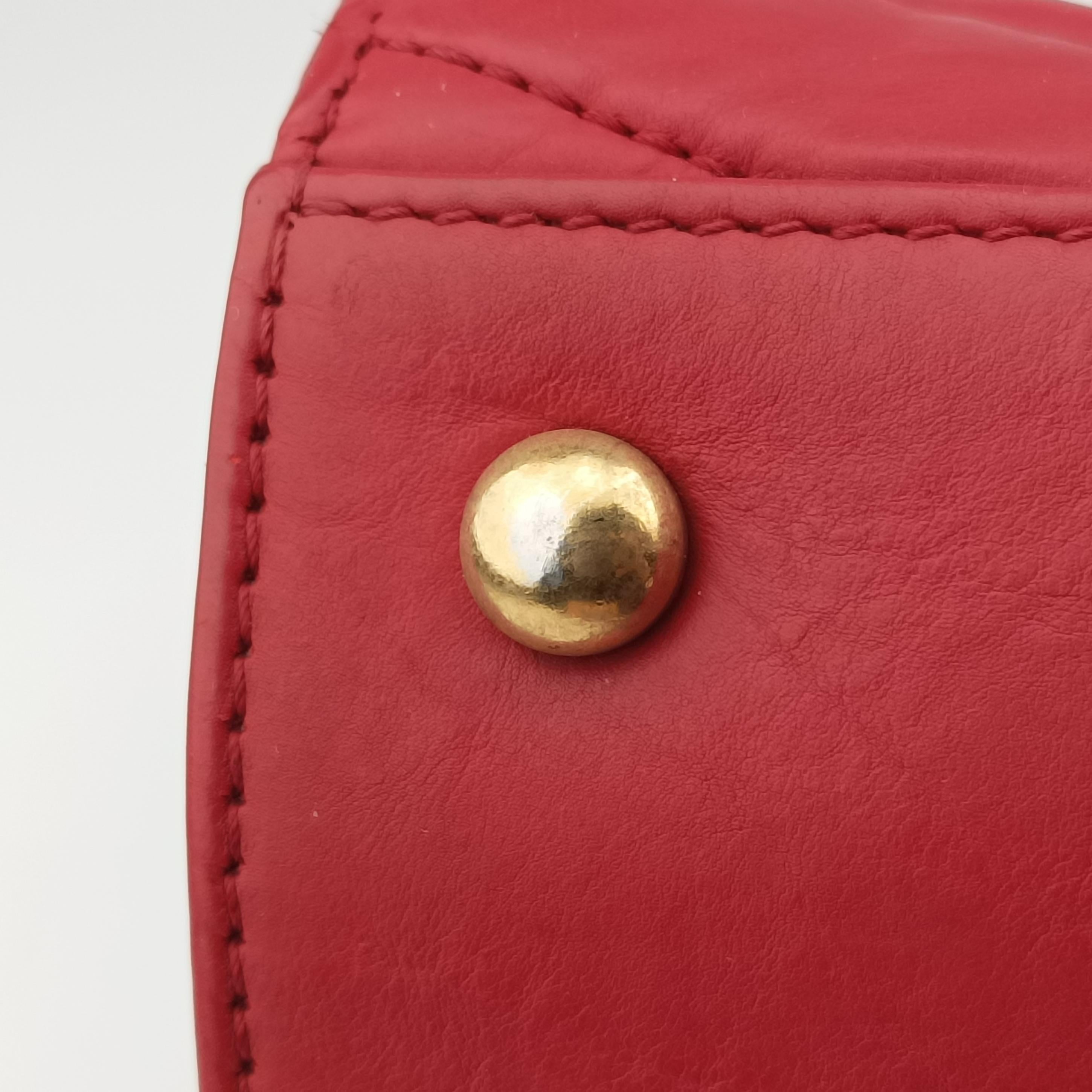 gabrielle Accordion Tote Red Leather A66841 15665467ガブリエル アコーディオン トート レッド レザー A66841 15665467