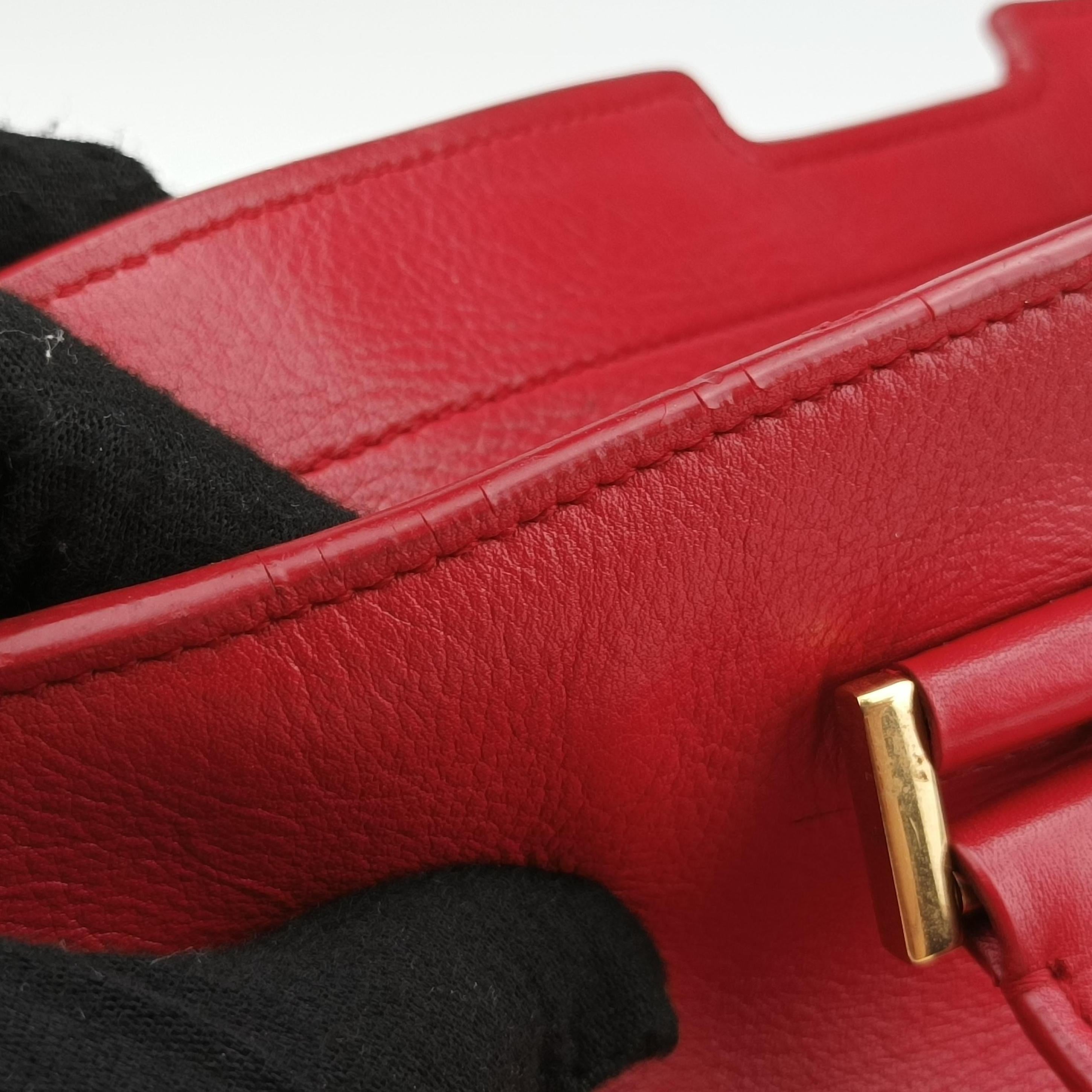 Y Ligne Petit Cabas Red Leather 311210 311210.213317Yライン プチカバス レッド レザー 311210 311210.213317