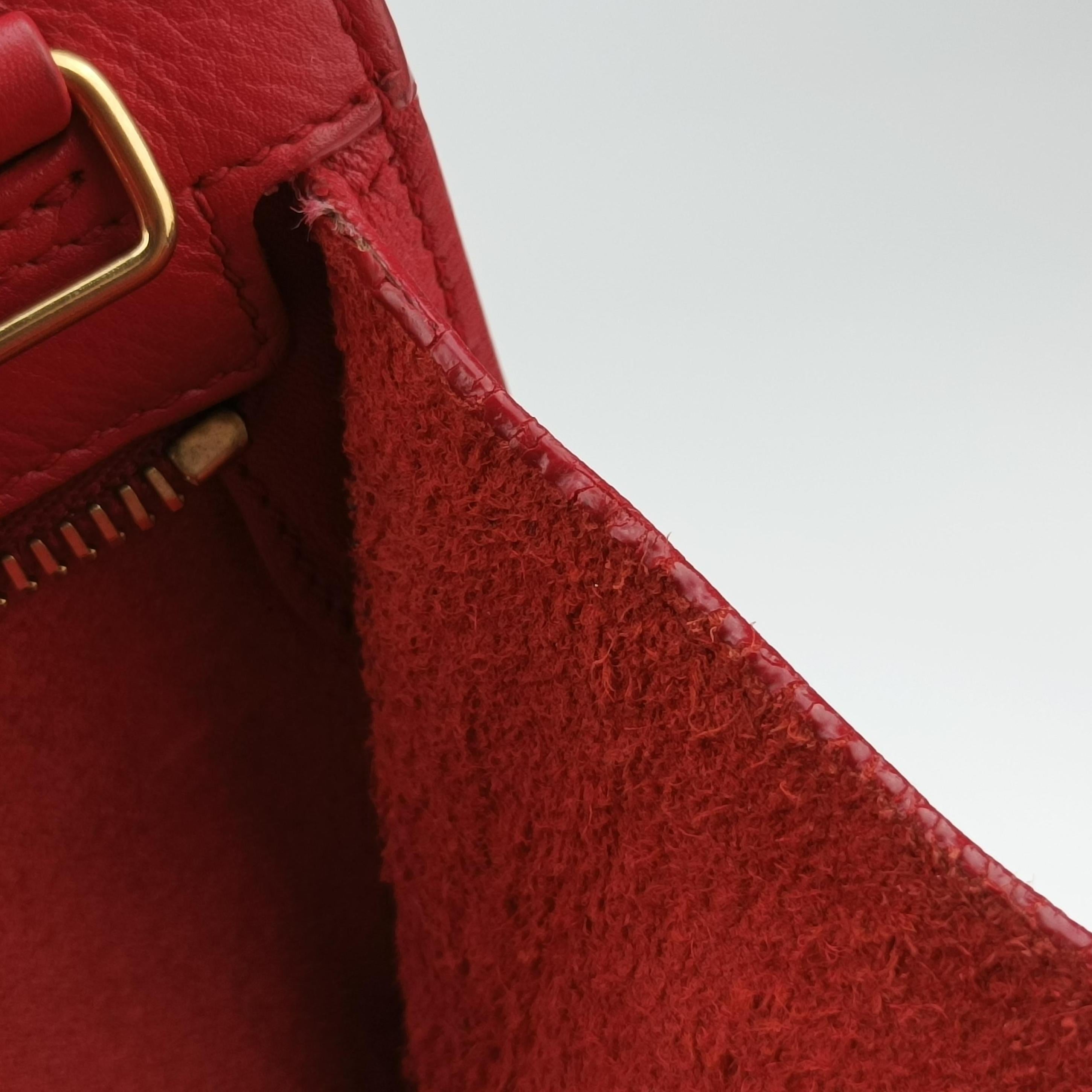 Y Ligne Petit Cabas Red Leather 311210 311210.213317Yライン プチカバス レッド レザー 311210 311210.213317