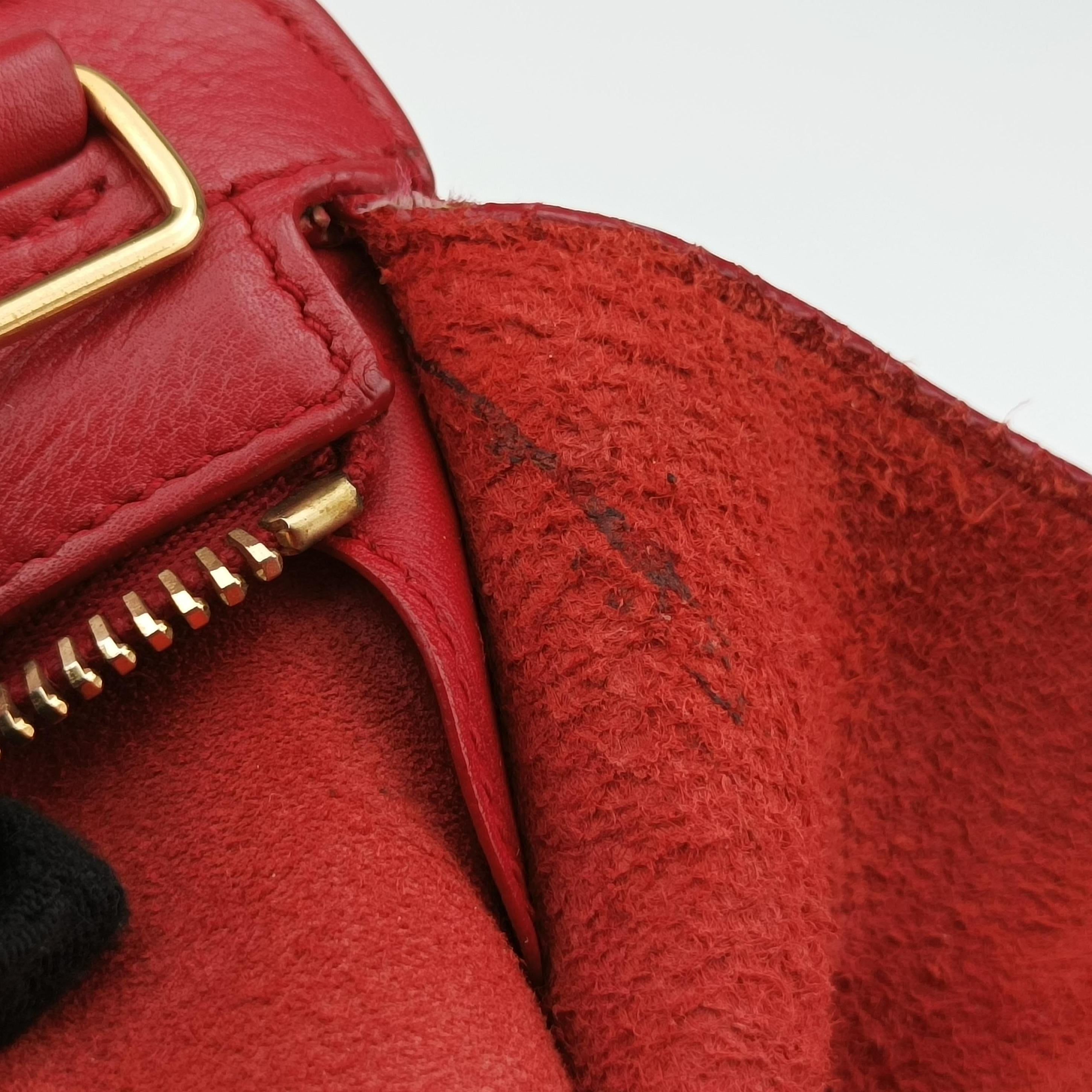 Y Ligne Petit Cabas Red Leather 311210 311210.213317Yライン プチカバス レッド レザー 311210 311210.213317