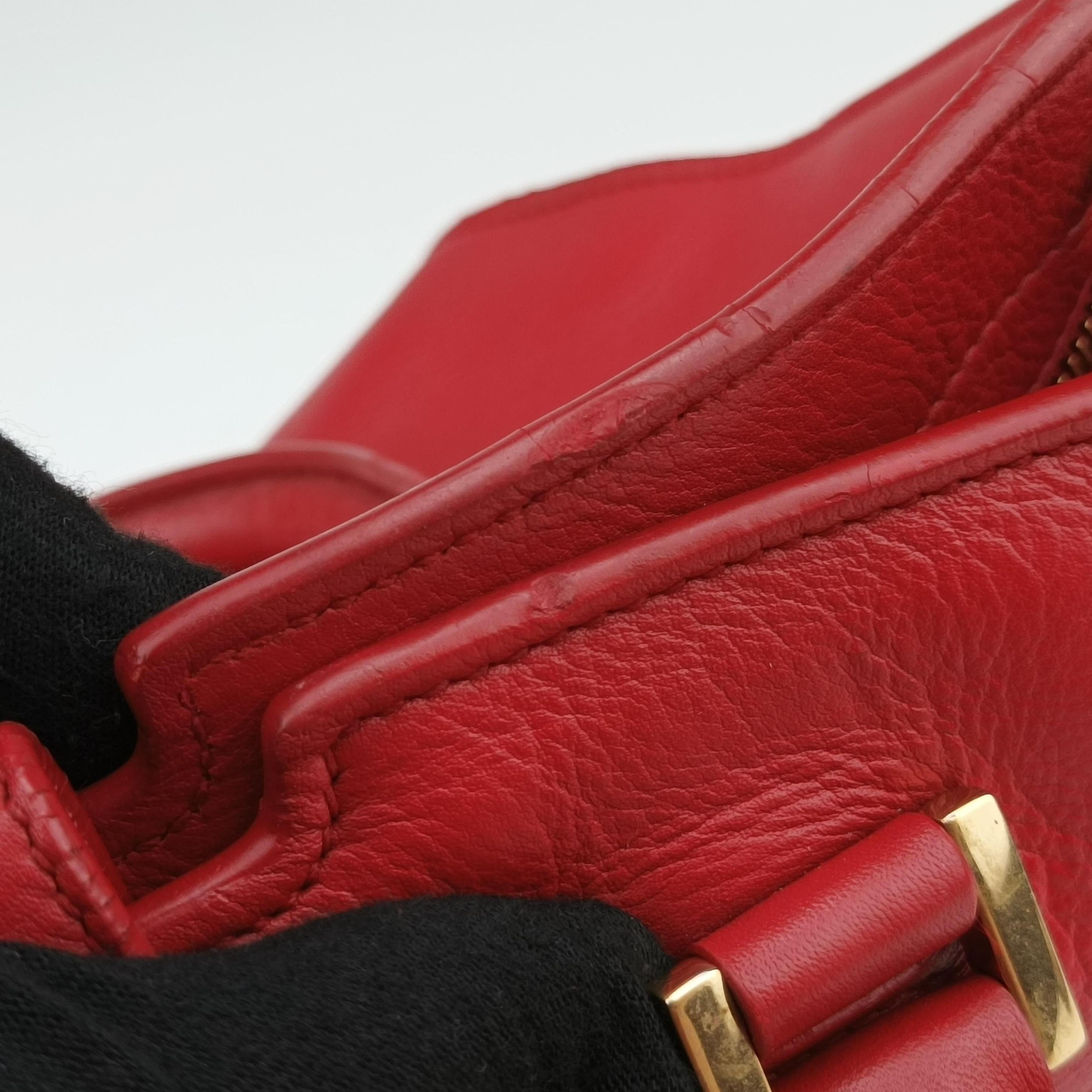 Y Ligne Petit Cabas Red Leather 311210 311210.213317Yライン プチカバス レッド レザー 311210 311210.213317