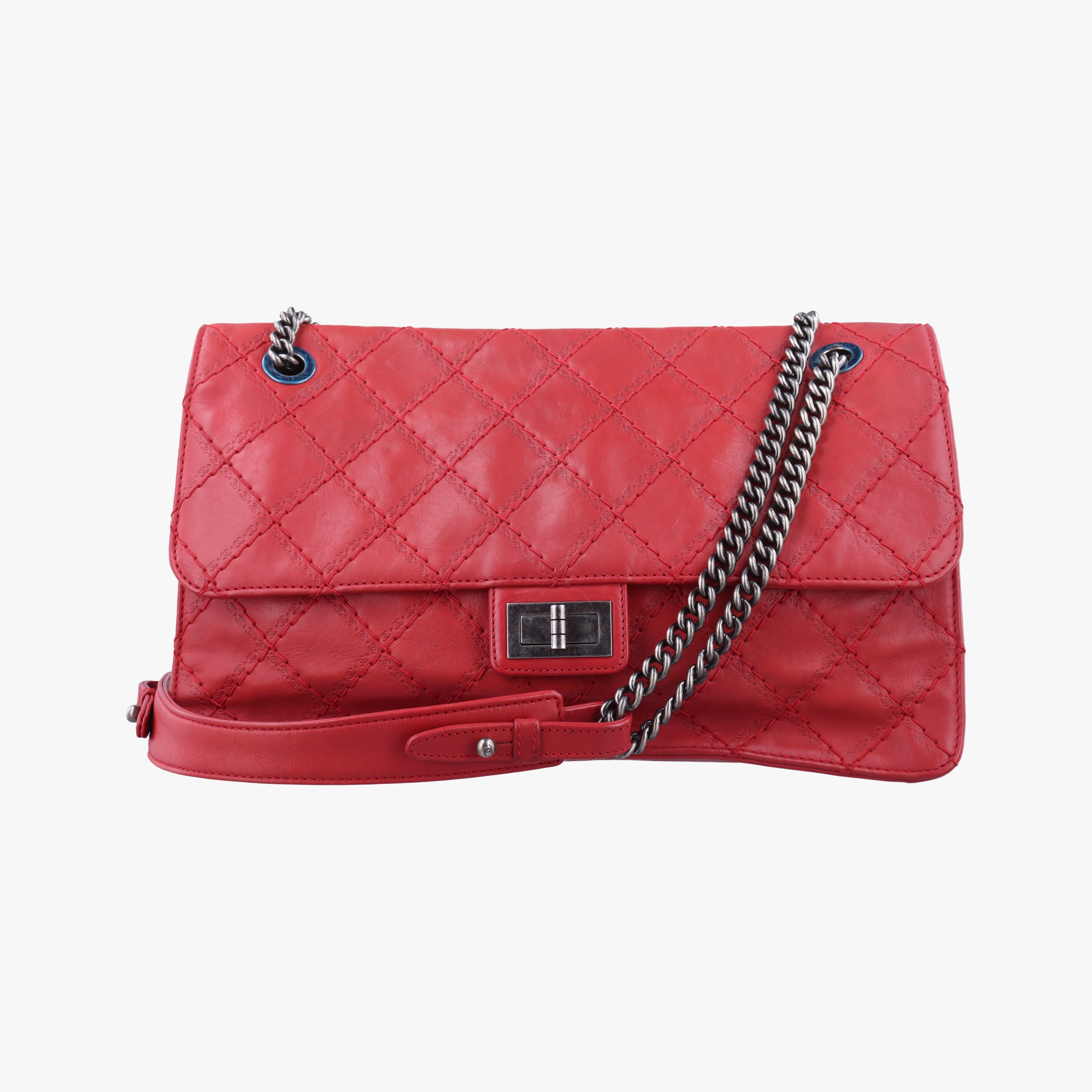 2.55 Matelasse Red Leather A66985 157999762.55 マトラッセ レッド レザー A66985 15799976