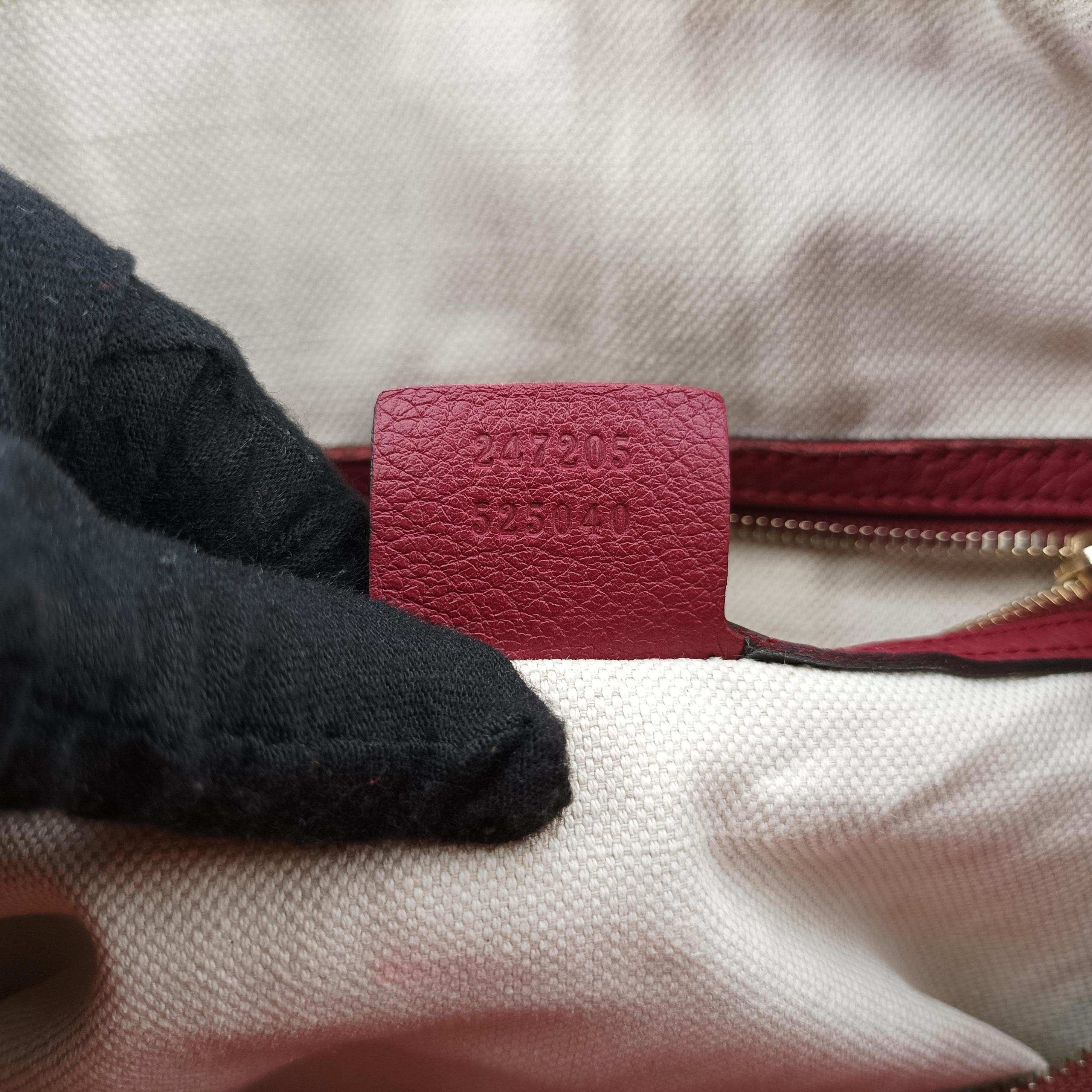 Sherry Line Beige x Red x Pink canvas×leather 247205 H018474686シェリーライン ベージュ×レッド×ピンク キャンバス×レザー 247205 H018474686