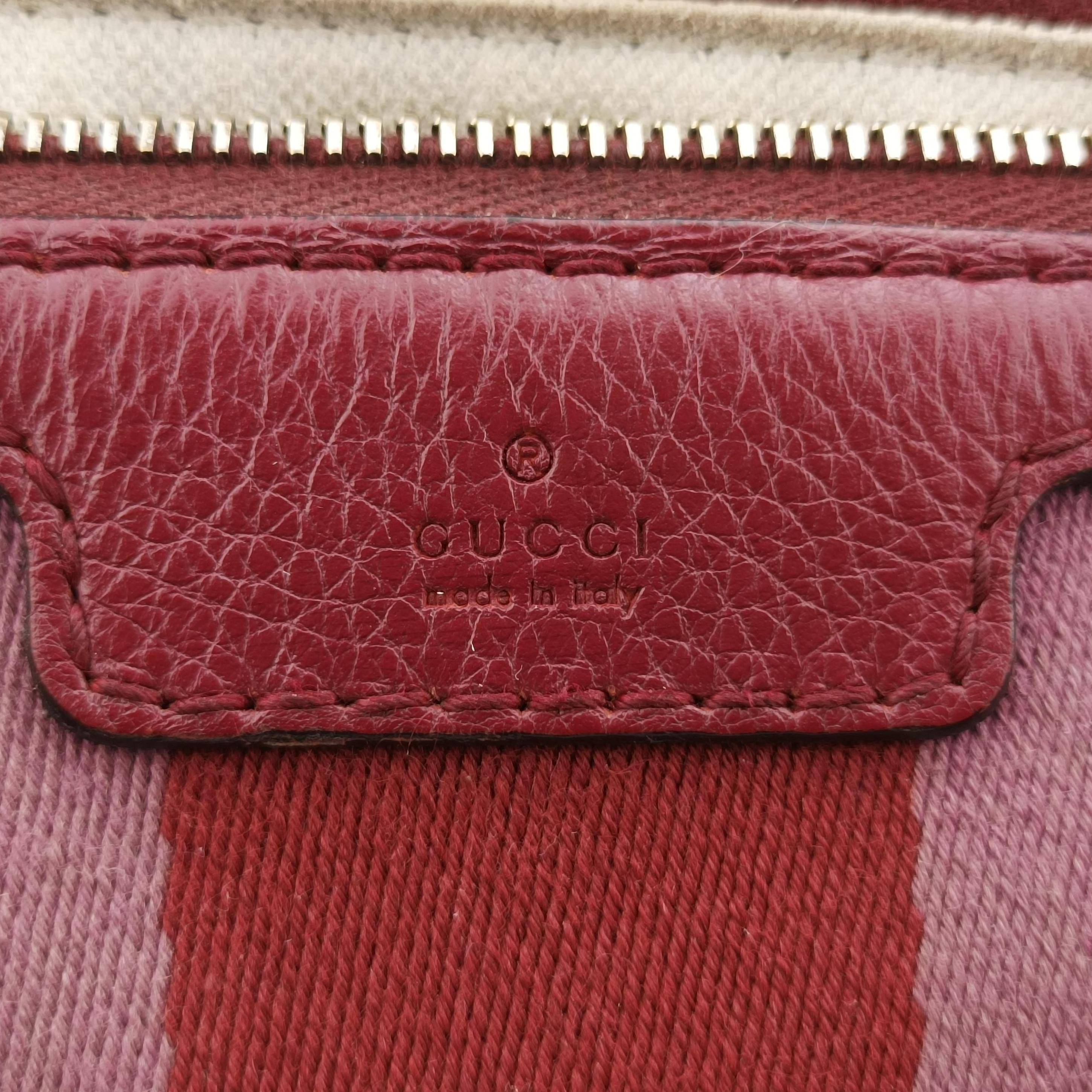 Sherry Line Beige x Red x Pink canvas×leather 247205 H018474686シェリーライン ベージュ×レッド×ピンク キャンバス×レザー 247205 H018474686