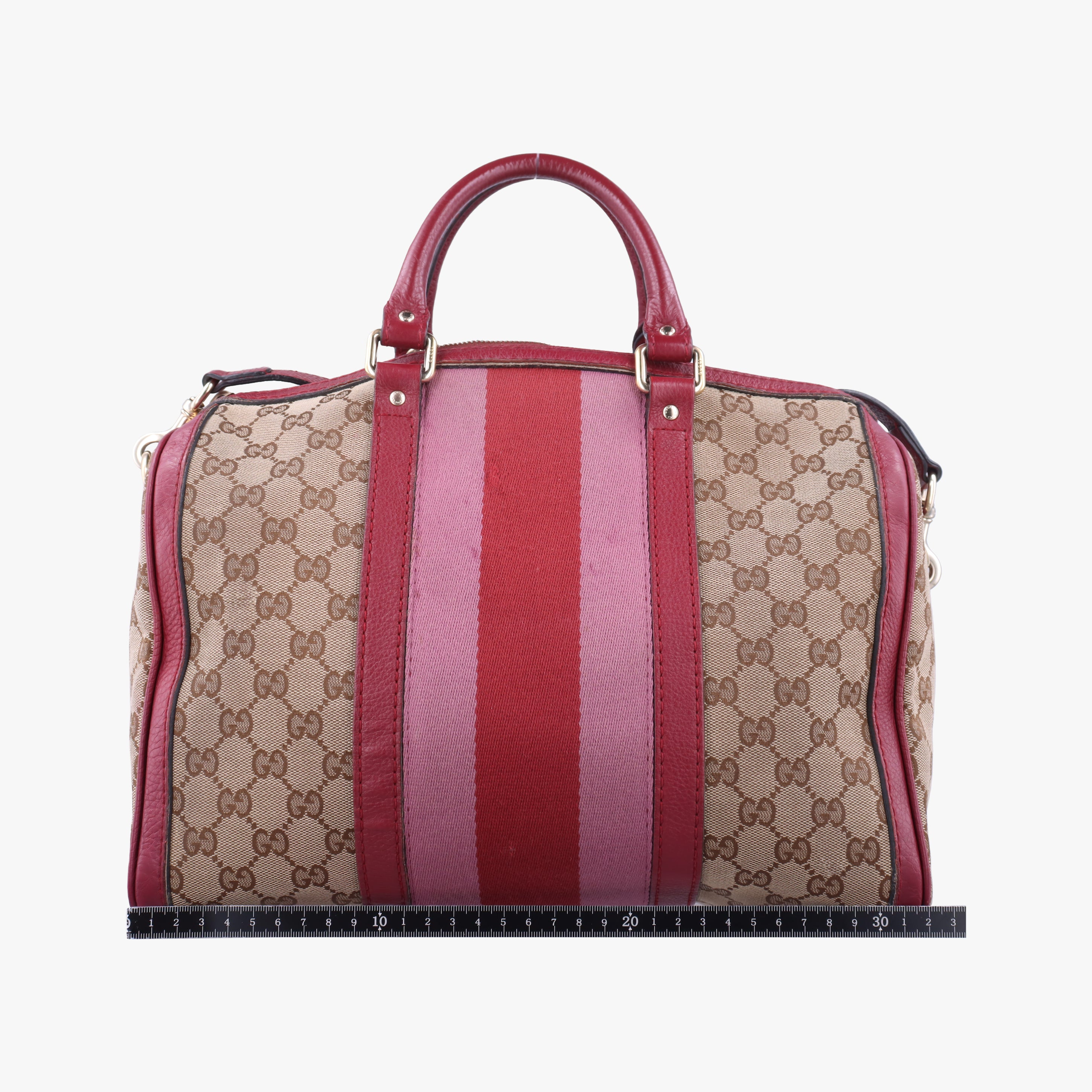 Sherry Line Beige x Red x Pink canvas×leather 247205 H018474686シェリーライン ベージュ×レッド×ピンク キャンバス×レザー 247205 H018474686