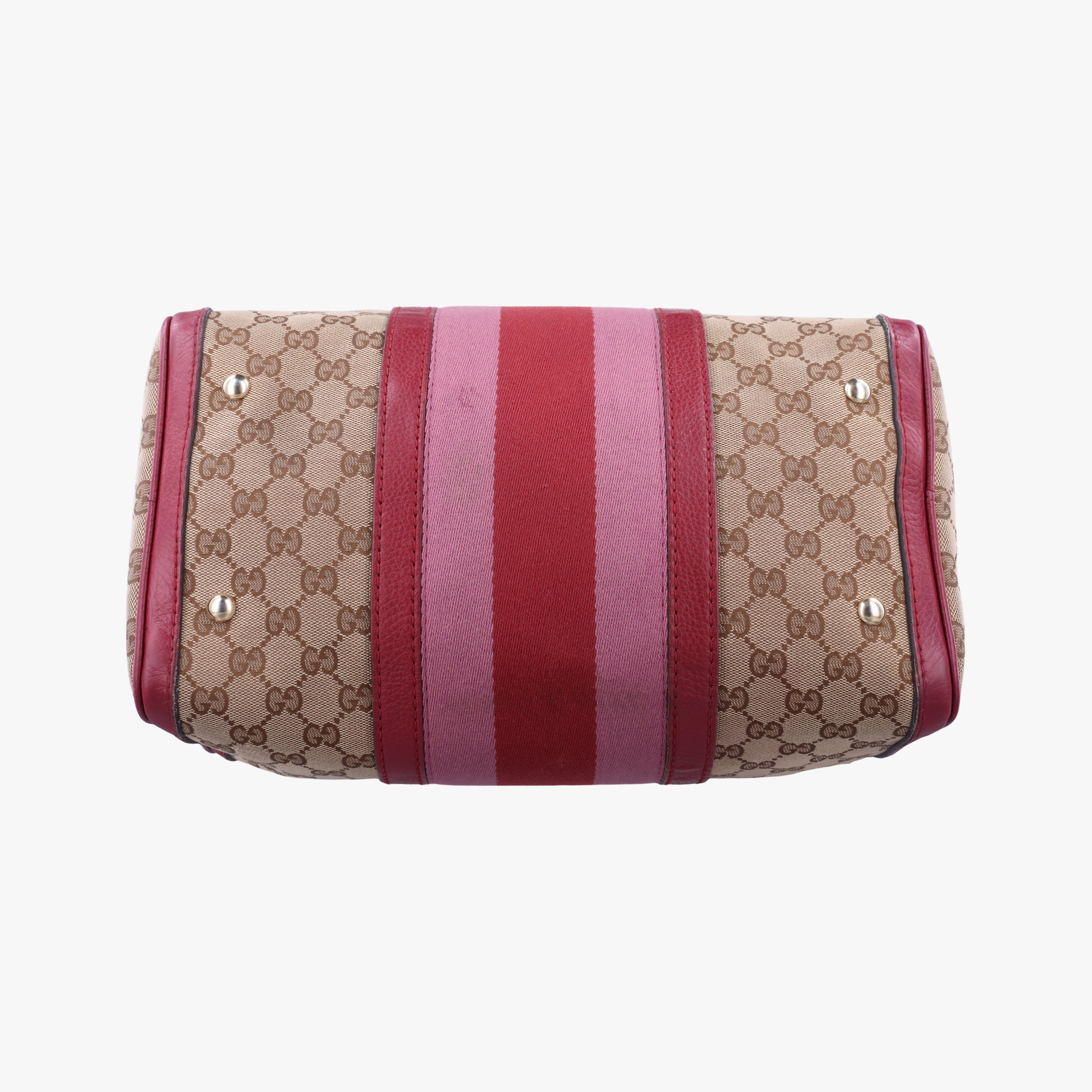 Sherry Line Beige x Red x Pink canvas×leather 247205 H018474686シェリーライン ベージュ×レッド×ピンク キャンバス×レザー 247205 H018474686