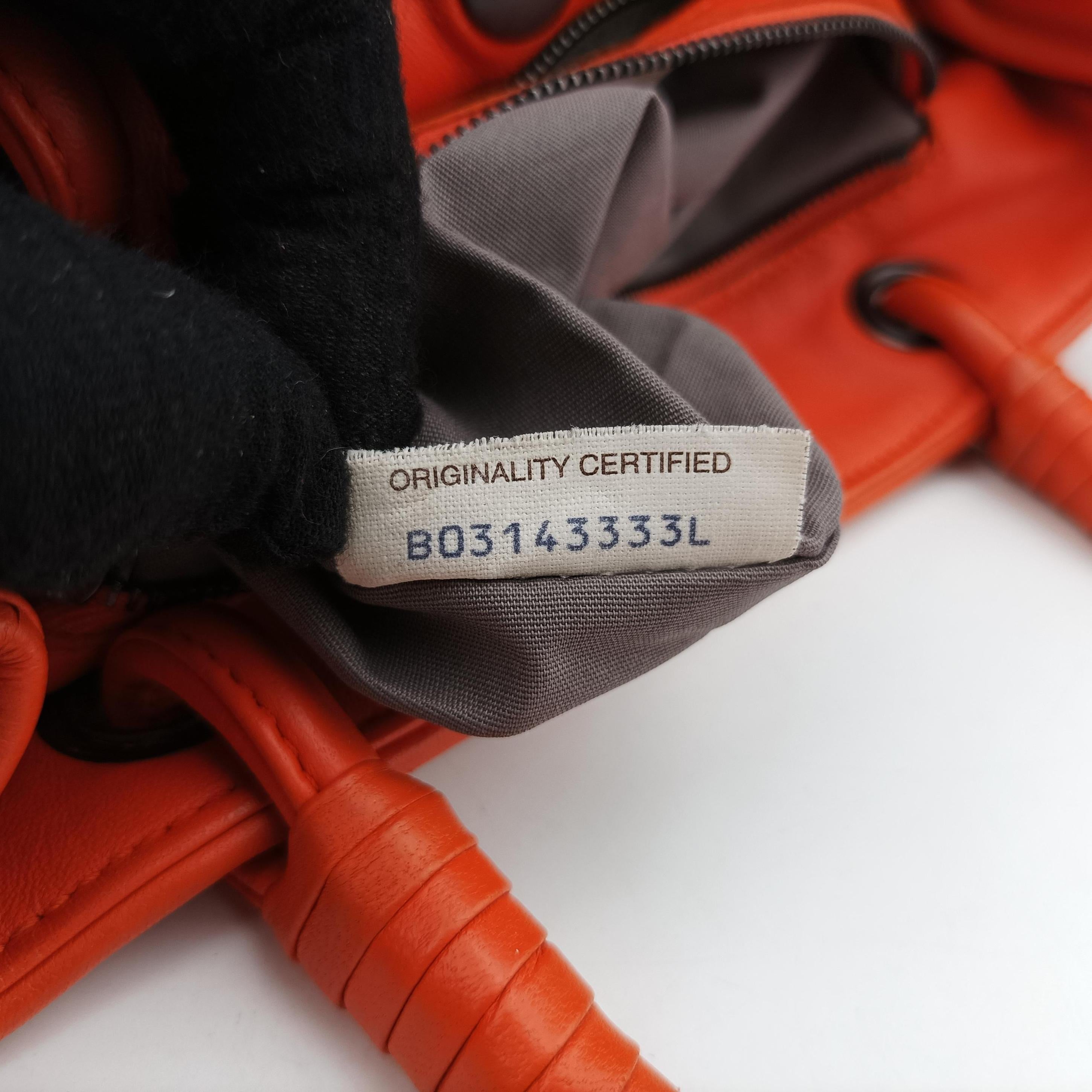 Intrecciato Orange lambskin B03143333Lイントレチャート オレンジ ラムスキン B03143333L