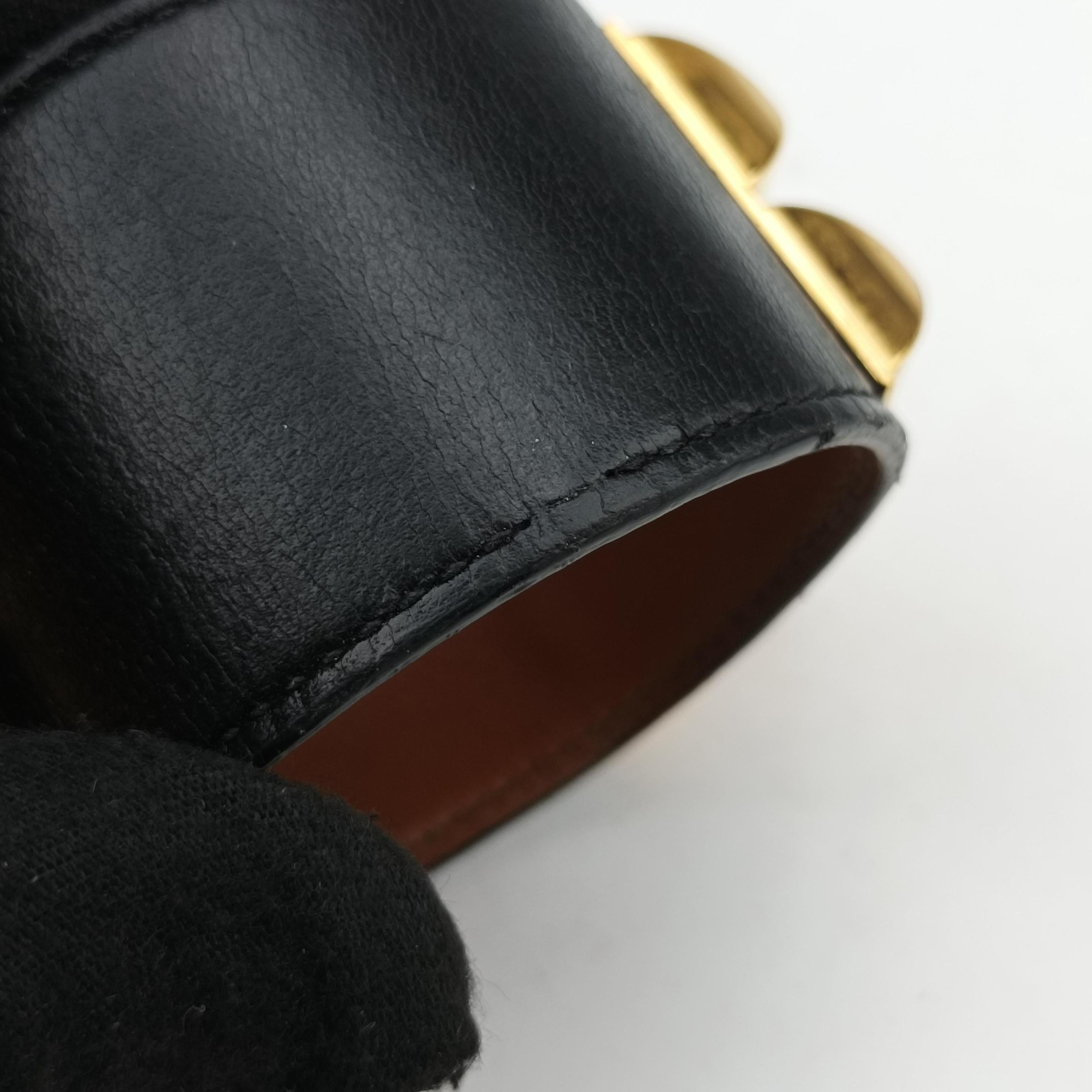 Collier de Chien Black×golden Leather × GP L T NM 012 NNコリエ ド シアン ブラック×ゴールド レザー×GP L T NM 012 NN