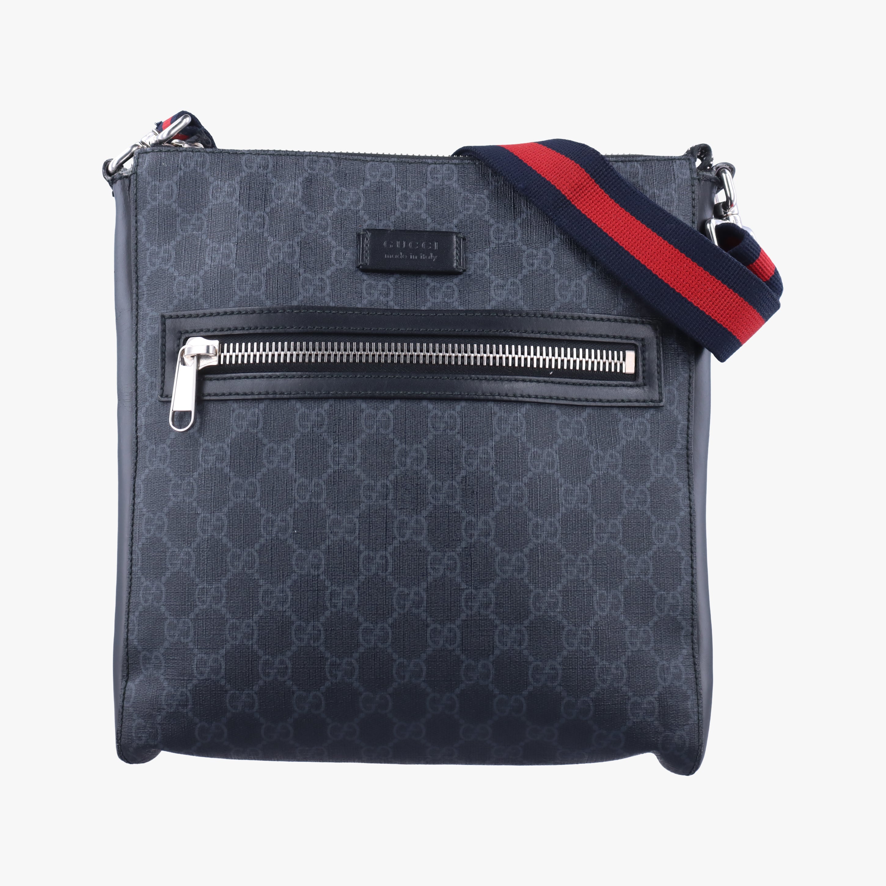 GG Supreme Messenger Black PVC coated canvas 474137 D022555493GGスプリーム メッセンジャー ブラック PVCコーティングキャンバス 474137 D022555493