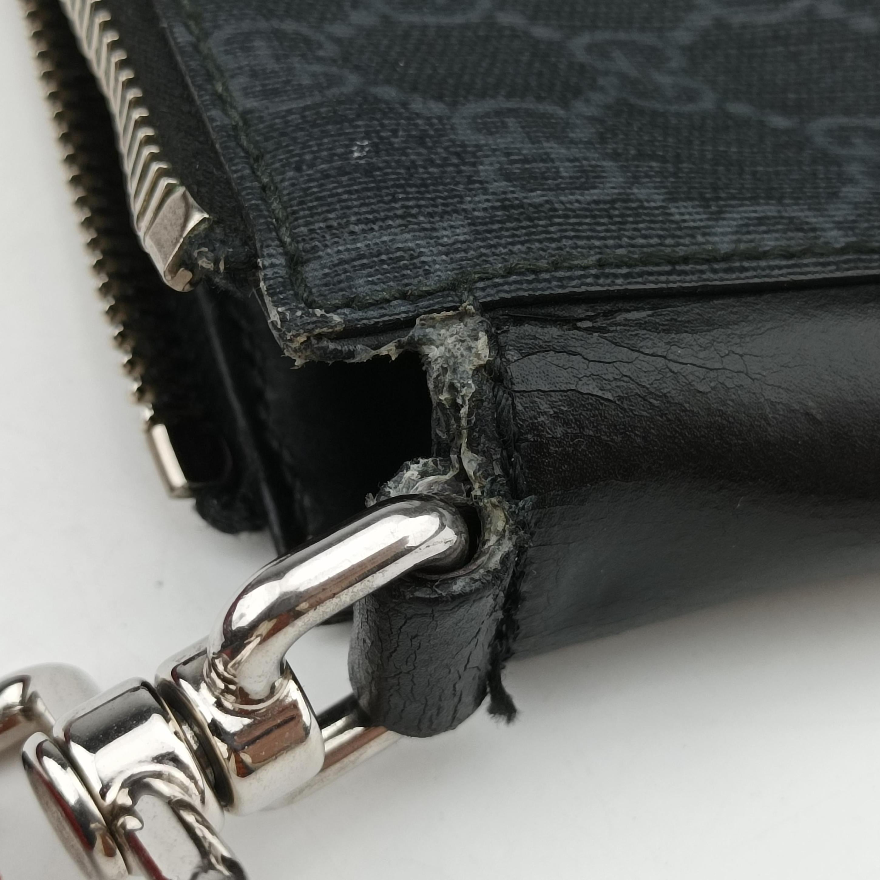 GG Supreme Messenger Black PVC coated canvas 474137 D022555493GGスプリーム メッセンジャー ブラック PVCコーティングキャンバス 474137 D022555493