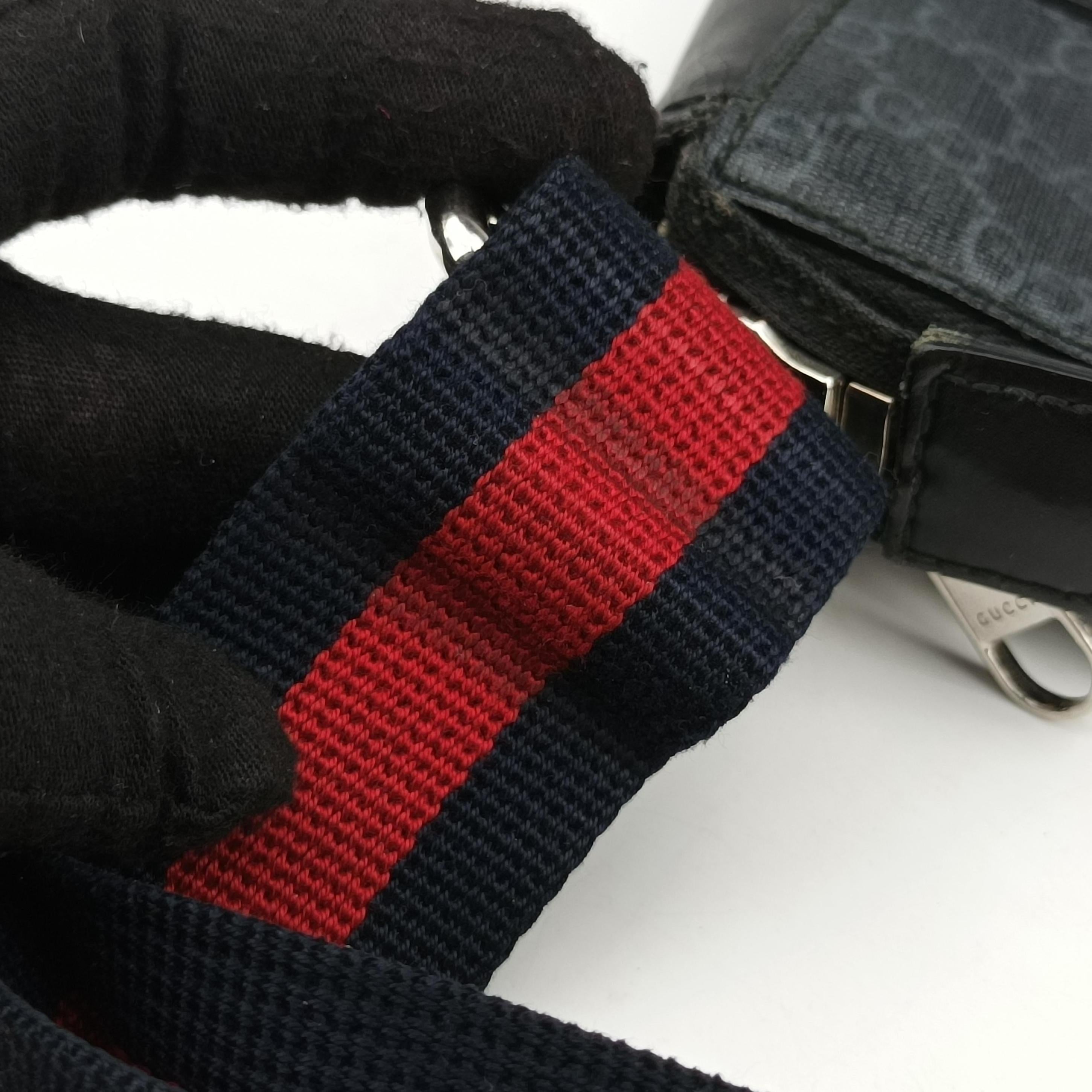 GG Supreme Messenger Black PVC coated canvas 474137 D022555493GGスプリーム メッセンジャー ブラック PVCコーティングキャンバス 474137 D022555493