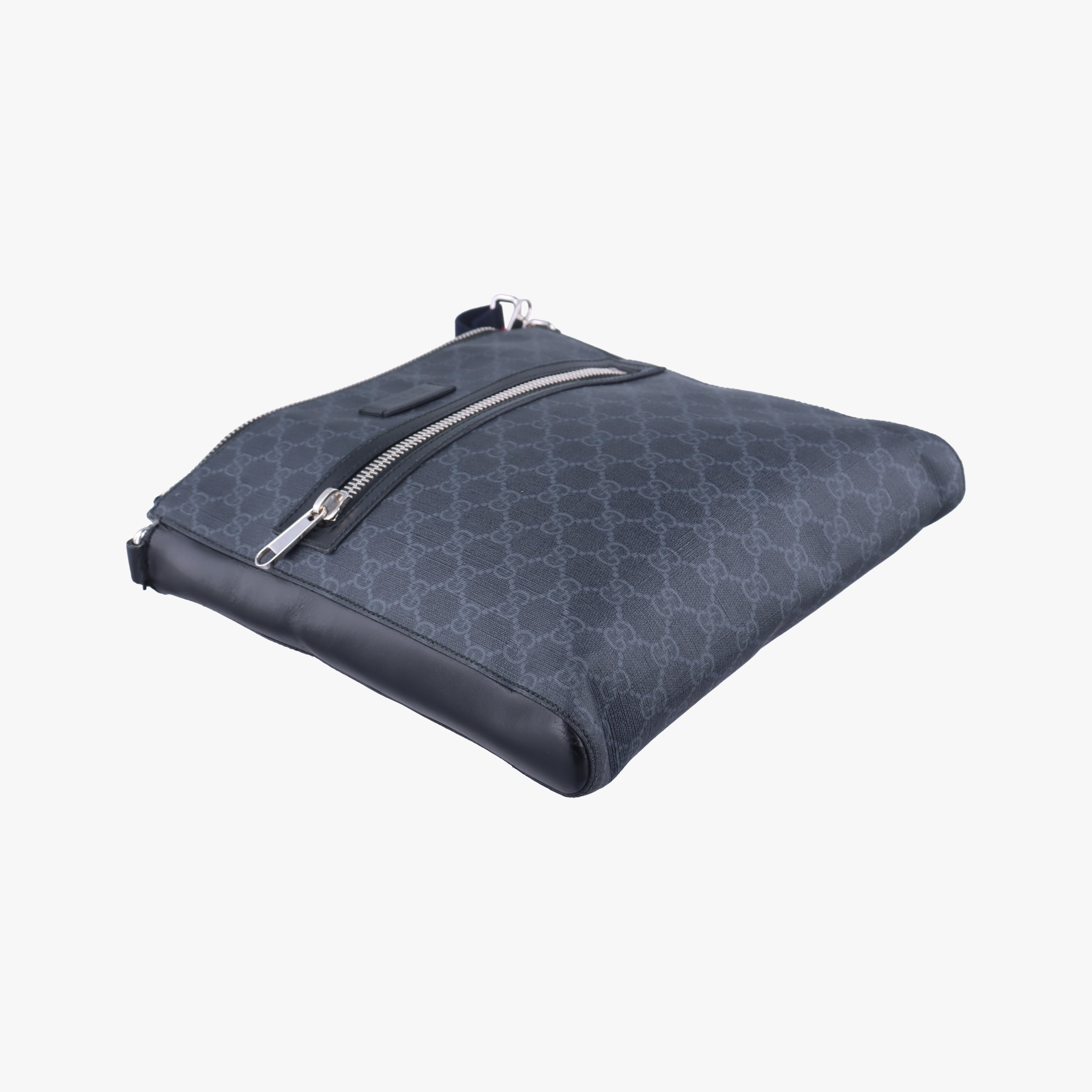 GG Supreme Messenger Black PVC coated canvas 474137 D022555493GGスプリーム メッセンジャー ブラック PVCコーティングキャンバス 474137 D022555493