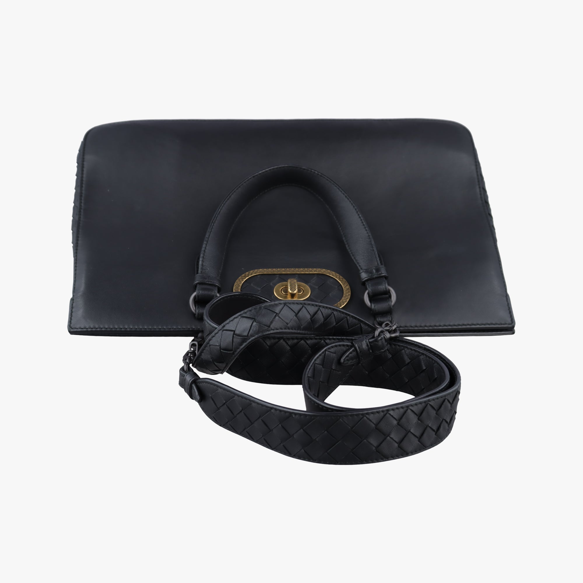 Intrecciato Ellitica Black lambskin B07742078Kイントレチャート エリティカ ブラック ラムスキン B07742078K