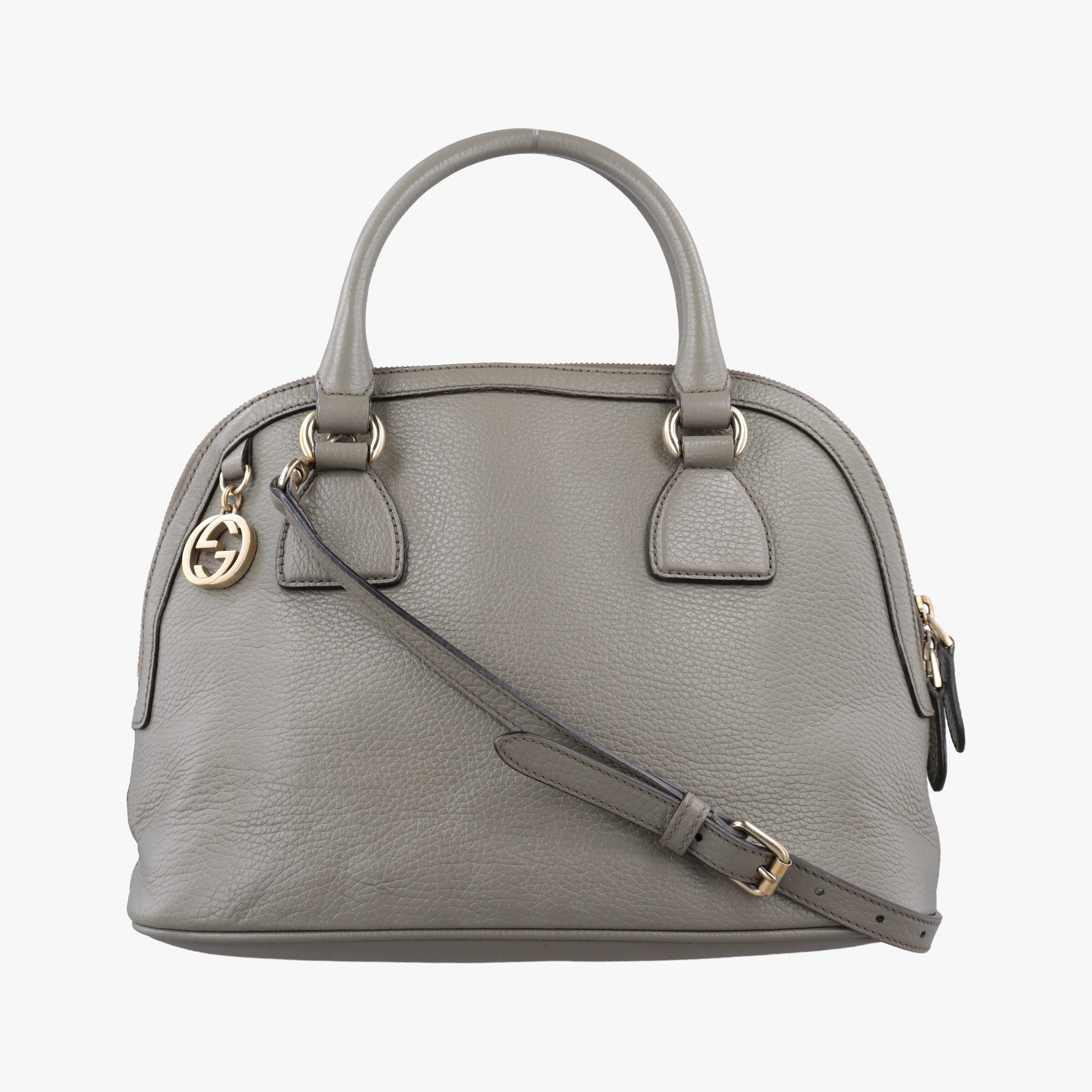 Interlocking G charm Dome Grey Leather 449662 B022469098インターロッキングG チャーム ドーム グレー レザー 449662 B022469098