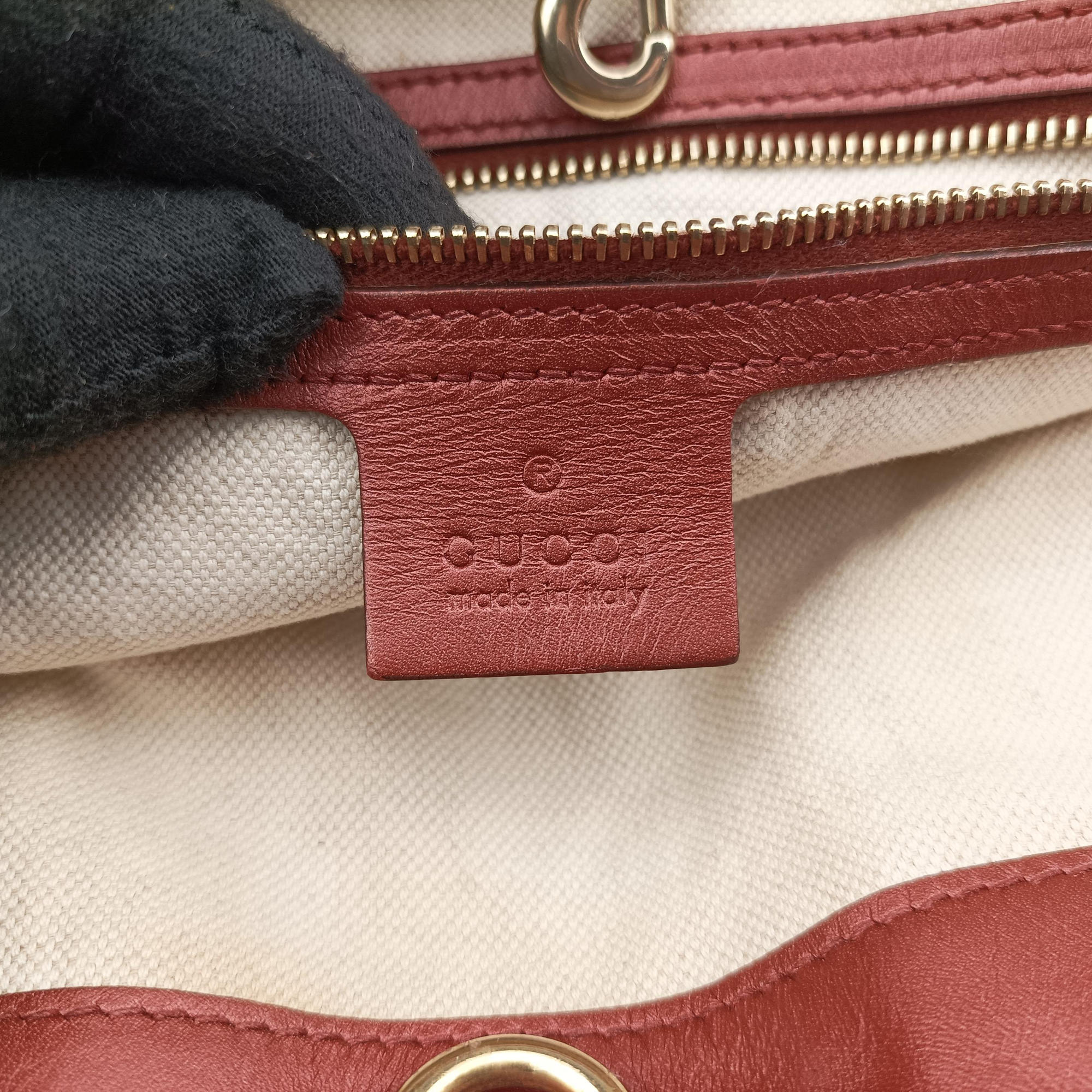 Heart Bit charm Brown×Red canvas×Leather 269956 G013661499ハートビット チャーム ブラウン×レッド キャンバス×レザー 269956 G013661499