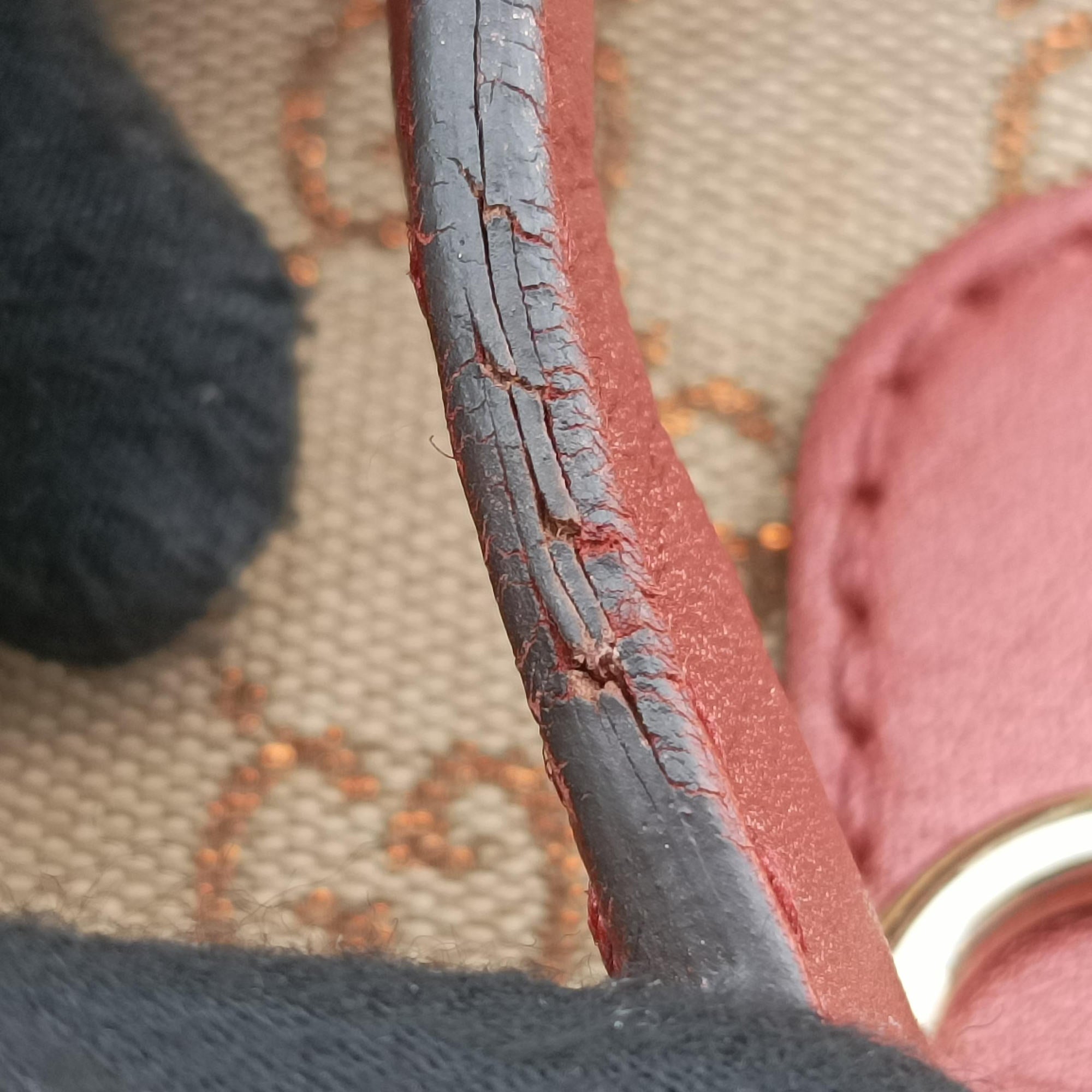 Heart Bit charm Brown×Red canvas×Leather 269956 G013661499ハートビット チャーム ブラウン×レッド キャンバス×レザー 269956 G013661499