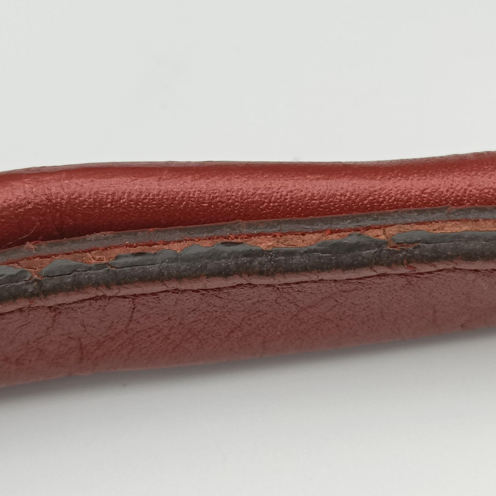 Heart Bit charm Brown×Red canvas×Leather 269956 G013661499ハートビット チャーム ブラウン×レッド キャンバス×レザー 269956 G013661499