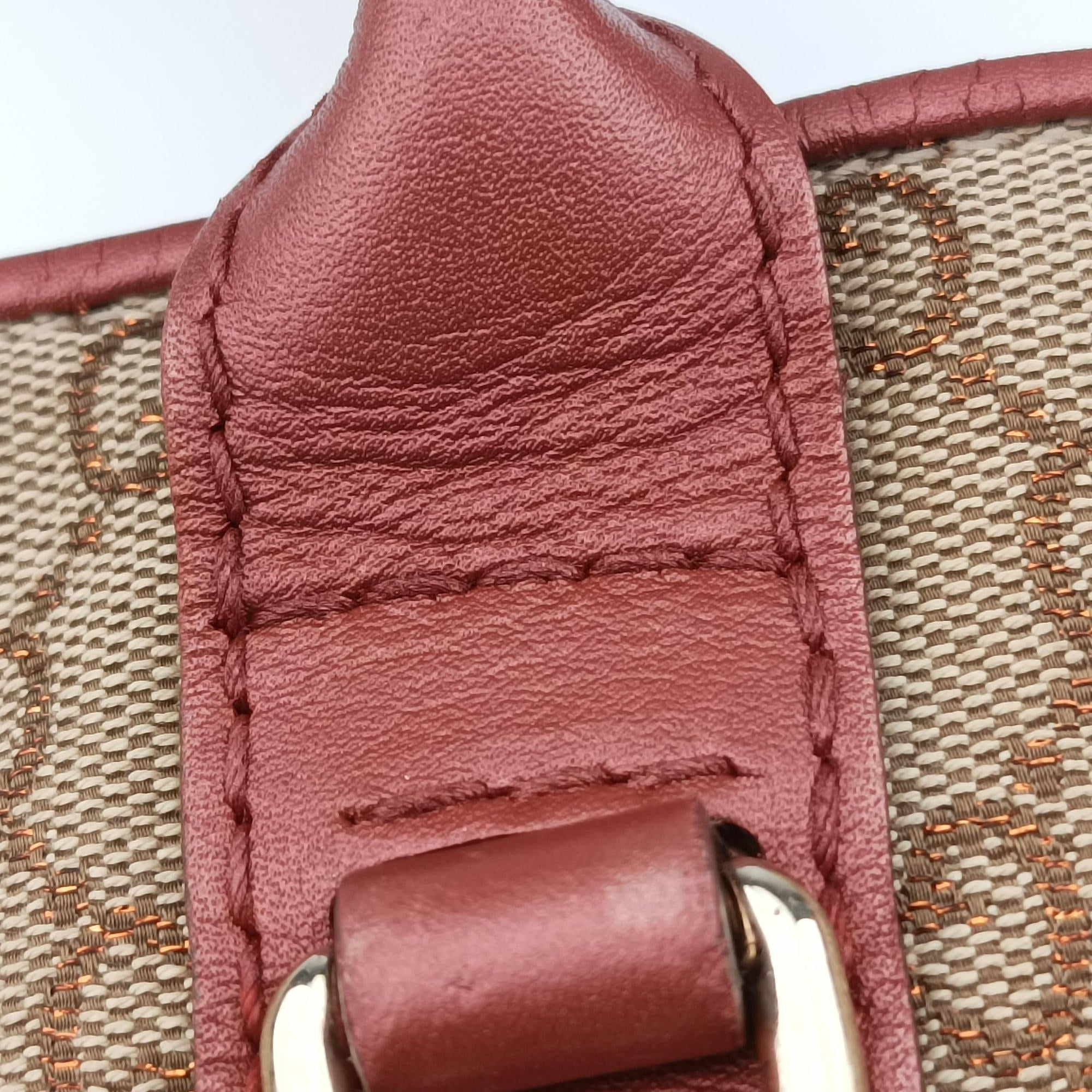 Heart Bit charm Brown×Red canvas×Leather 269956 G013661499ハートビット チャーム ブラウン×レッド キャンバス×レザー 269956 G013661499