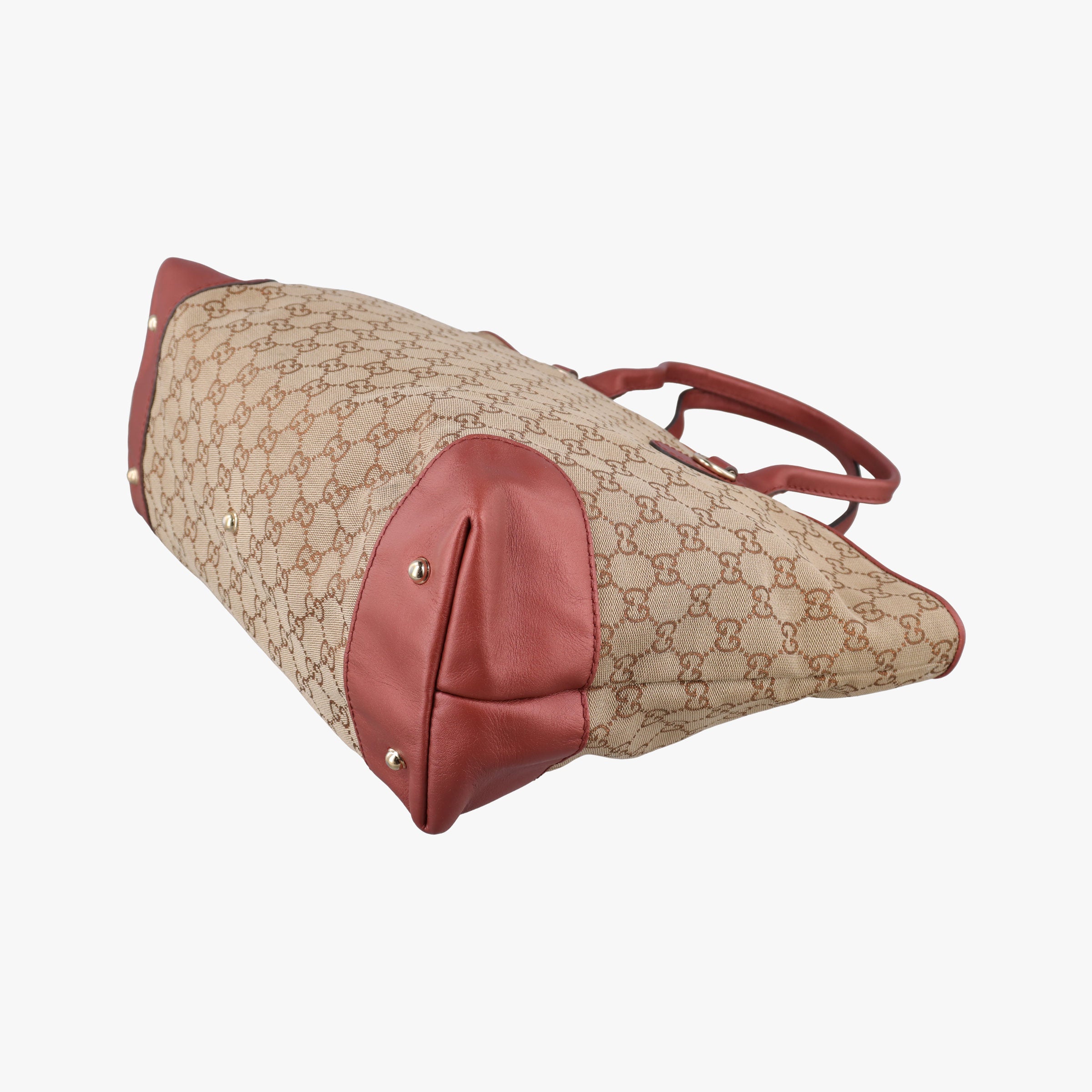 Heart Bit charm Brown×Red canvas×Leather 269956 G013661499ハートビット チャーム ブラウン×レッド キャンバス×レザー 269956 G013661499