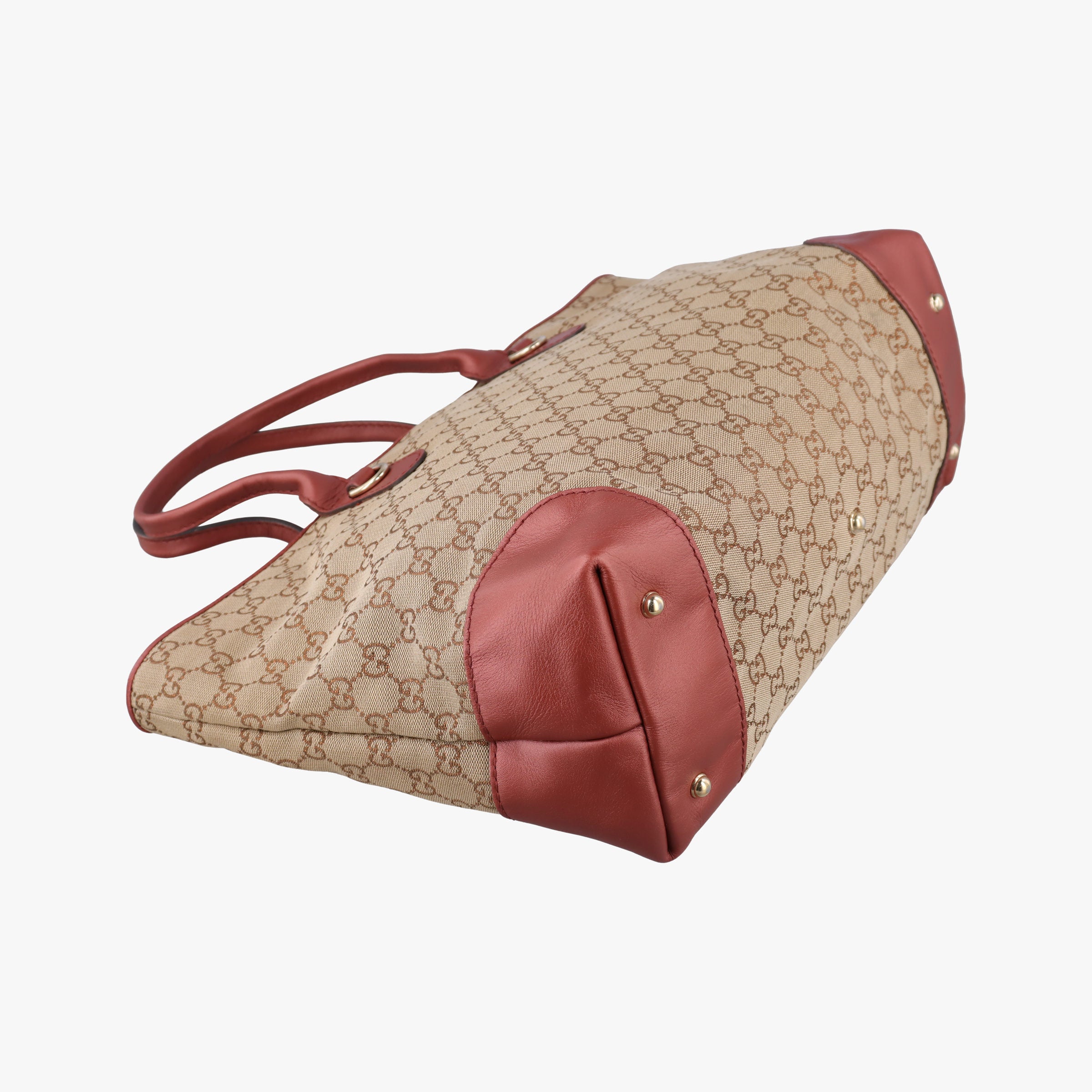 Heart Bit charm Brown×Red canvas×Leather 269956 G013661499ハートビット チャーム ブラウン×レッド キャンバス×レザー 269956 G013661499