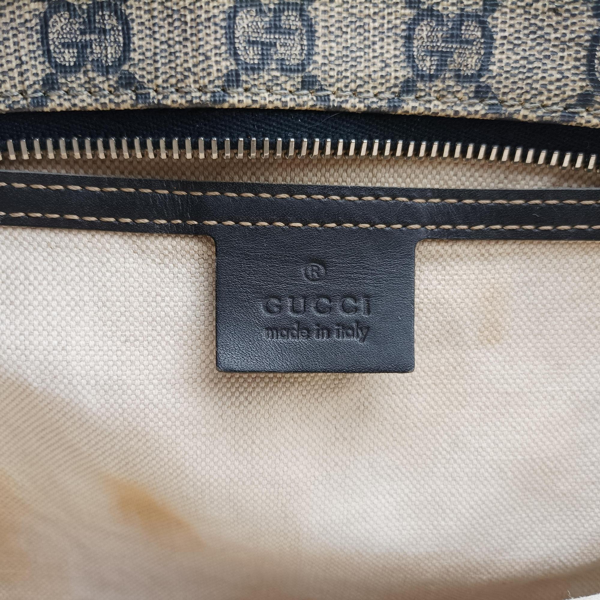 GG Imprime Beige x Navy PVC coated canvas 211138 C012667151GGインプリメ ベージュ×ネイビー PVCコーティングキャンバス 211138 C012667151