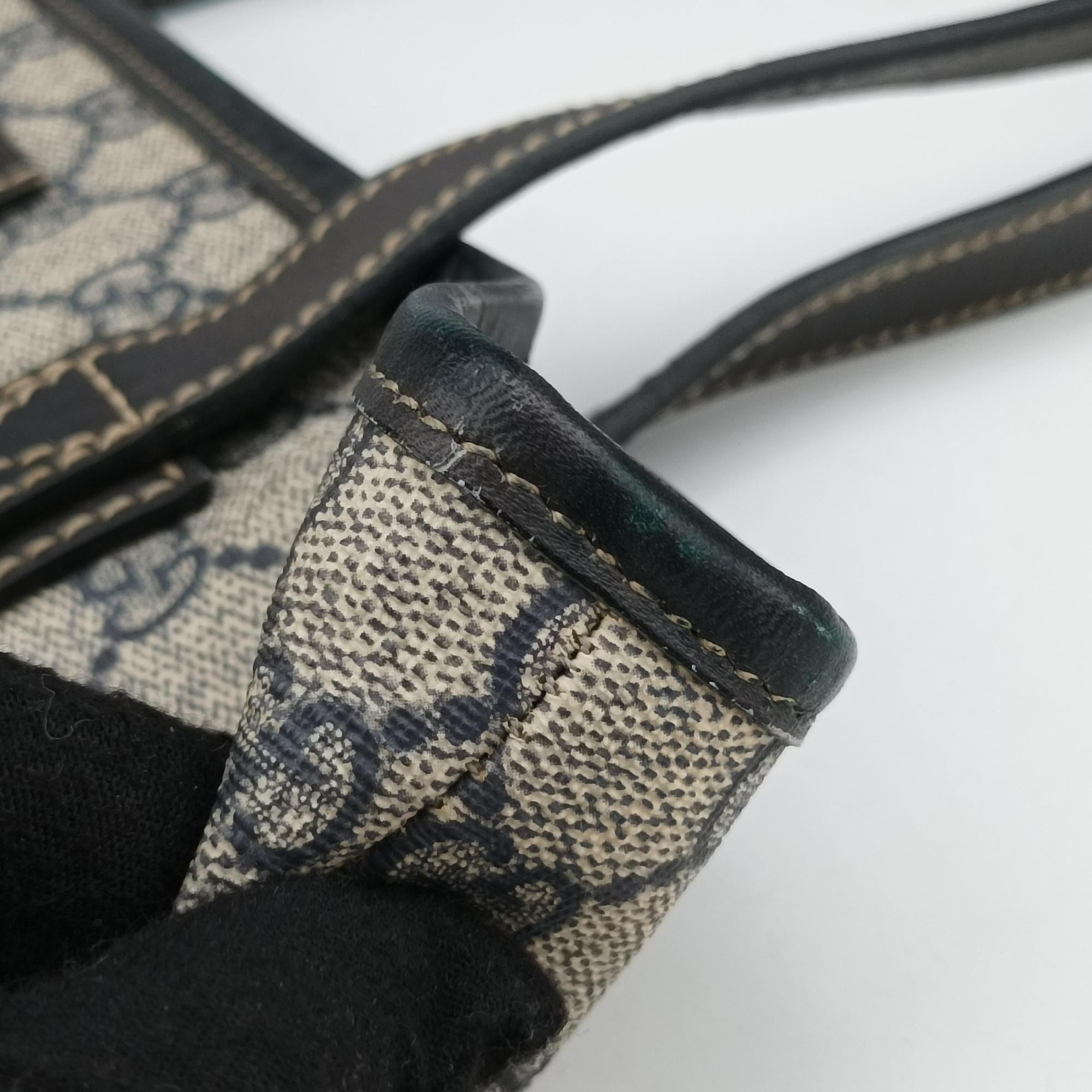 GG Imprime Beige x Navy PVC coated canvas 211138 C012667151GGインプリメ ベージュ×ネイビー PVCコーティングキャンバス 211138 C012667151