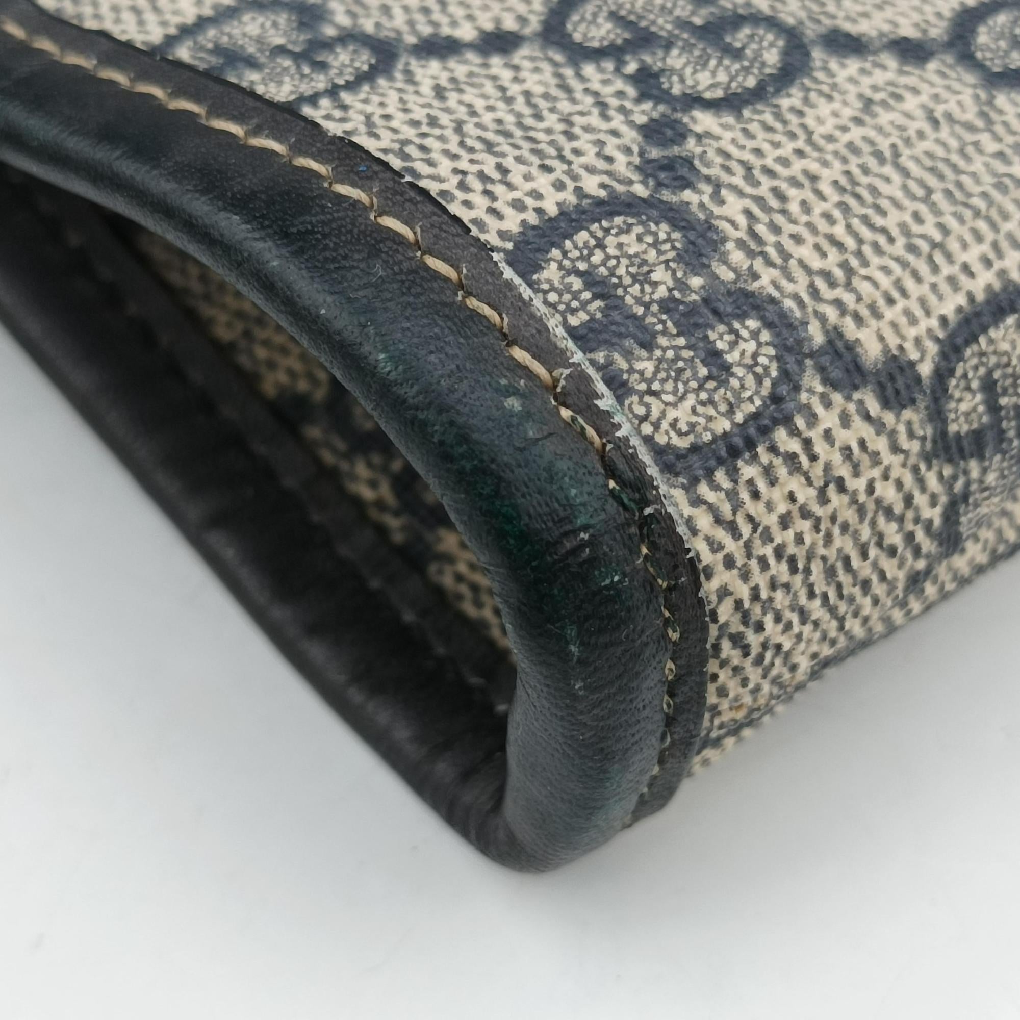 GG Imprime Beige x Navy PVC coated canvas 211138 C012667151GGインプリメ ベージュ×ネイビー PVCコーティングキャンバス 211138 C012667151