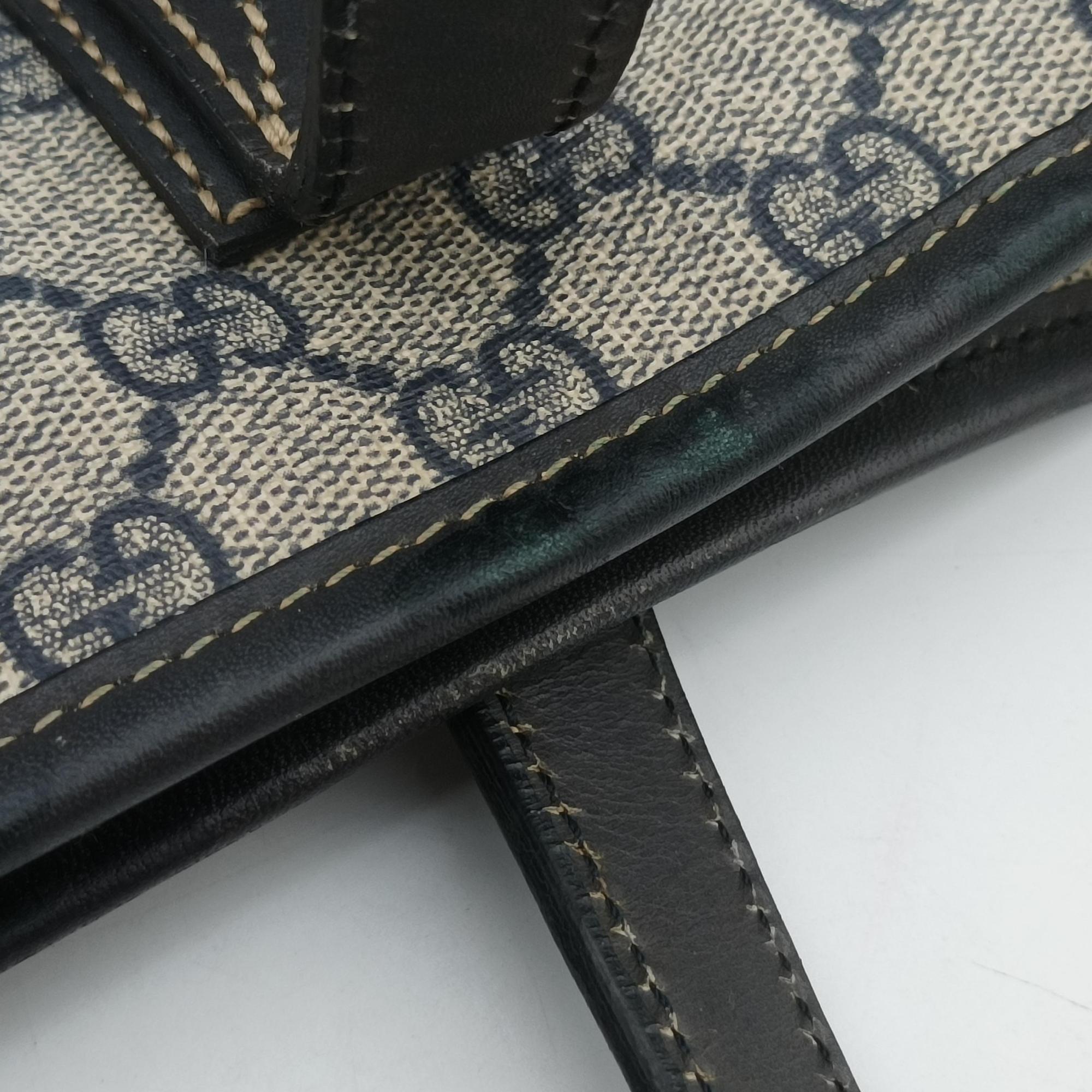 GG Imprime Beige x Navy PVC coated canvas 211138 C012667151GGインプリメ ベージュ×ネイビー PVCコーティングキャンバス 211138 C012667151