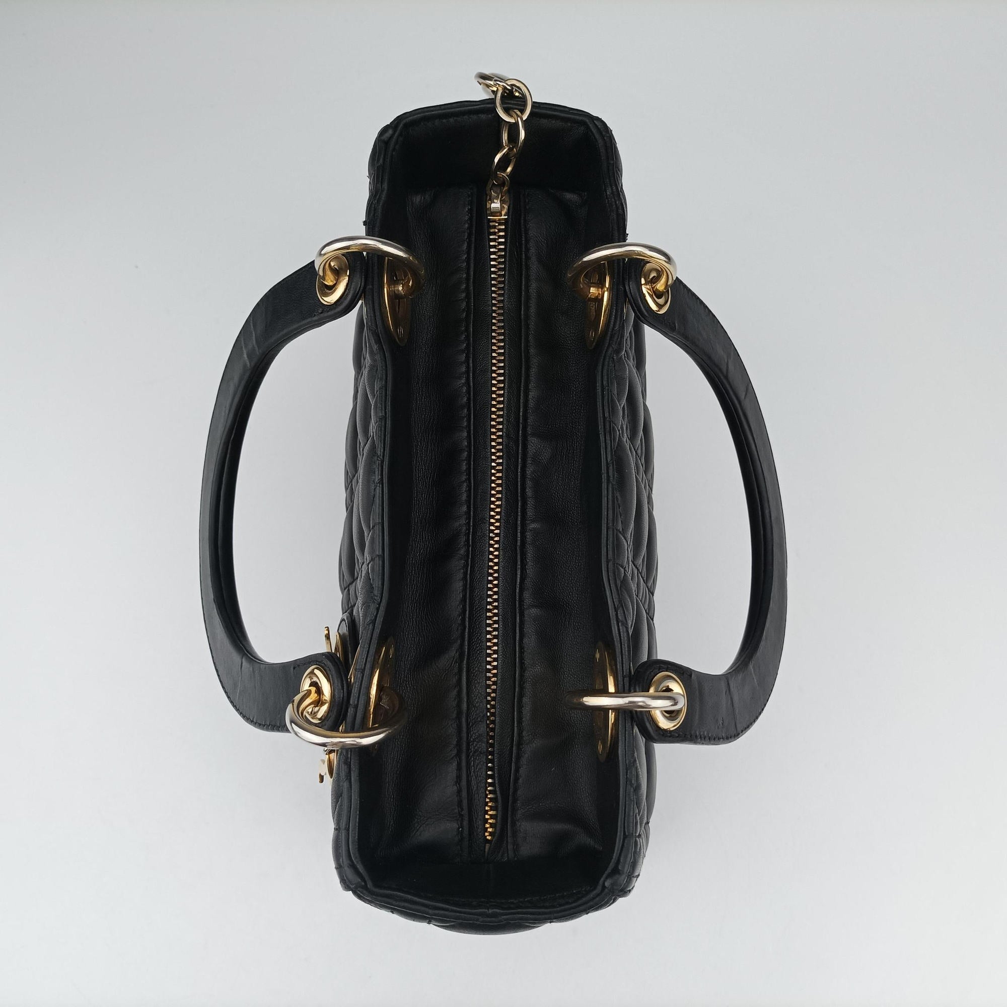 Lady Dior Black lambskin 02-MA-1114レディディオール ブラック ラムスキン 02-MA-1114