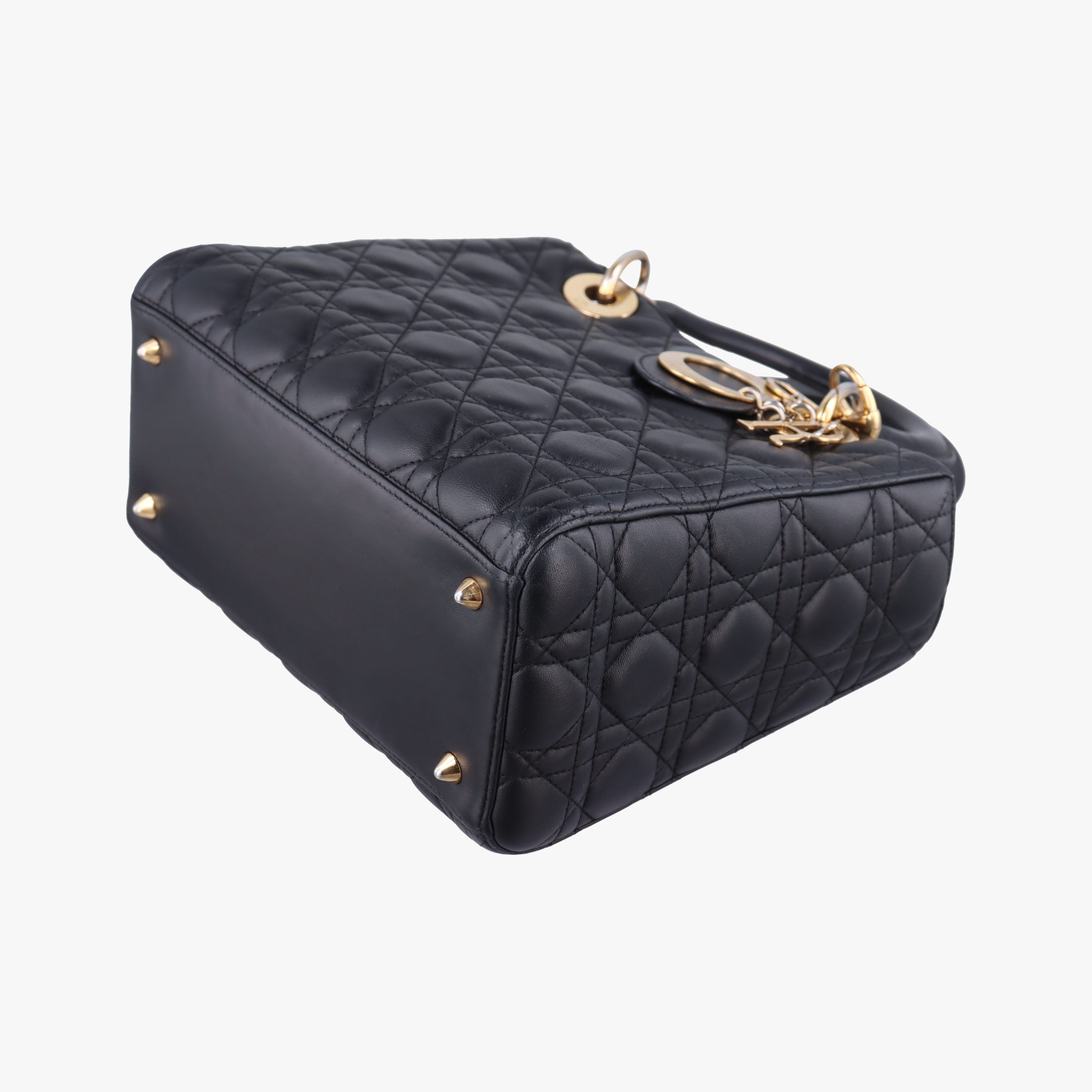 Lady Dior Black lambskin 02-MA-1114レディディオール ブラック ラムスキン 02-MA-1114