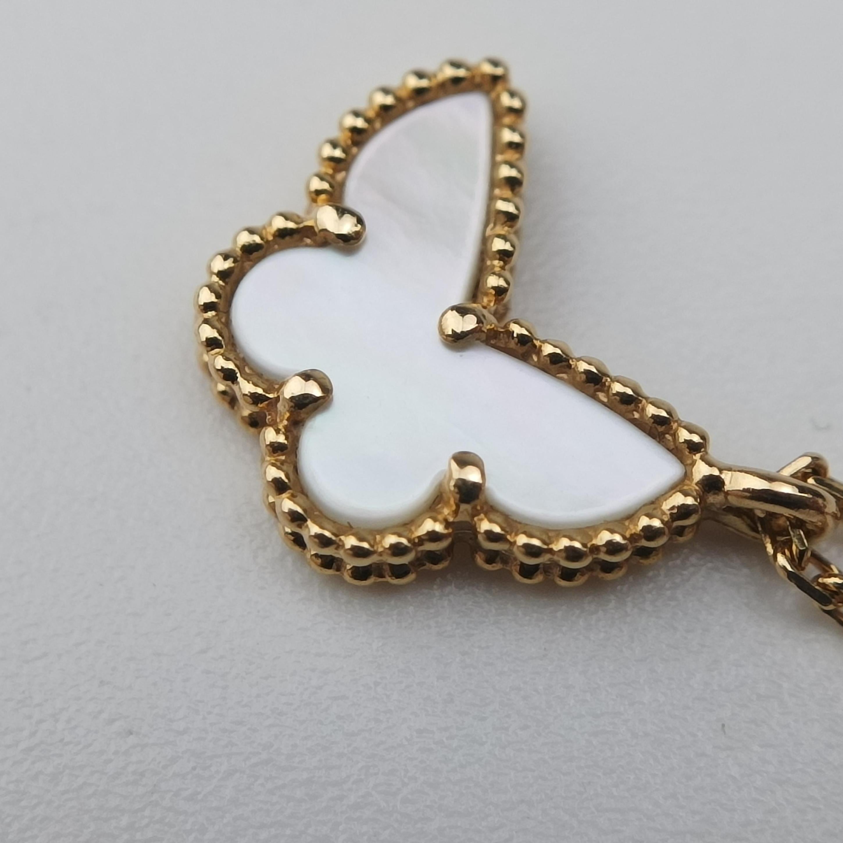 Sweet Alhambra Papillon Shell Red×Yellow Gold AU750 ARF69300 JE461281スウィートアルハンブラパピヨン シェル ホワイト×イエローゴールド AU750 ARF69300 JE461281