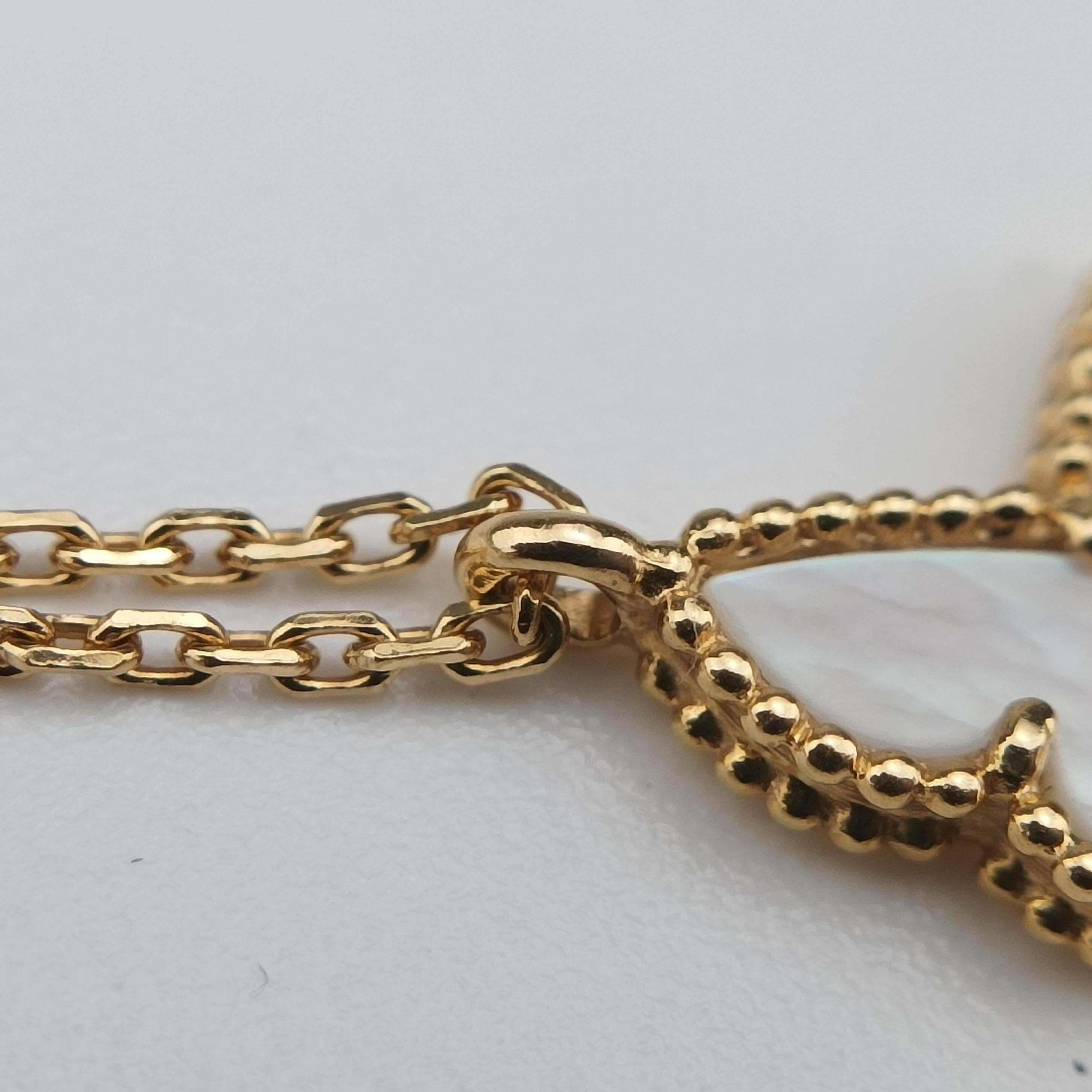 Sweet Alhambra Papillon Shell Red×Yellow Gold AU750 ARF69300 JE461281スウィートアルハンブラパピヨン シェル ホワイト×イエローゴールド AU750 ARF69300 JE461281