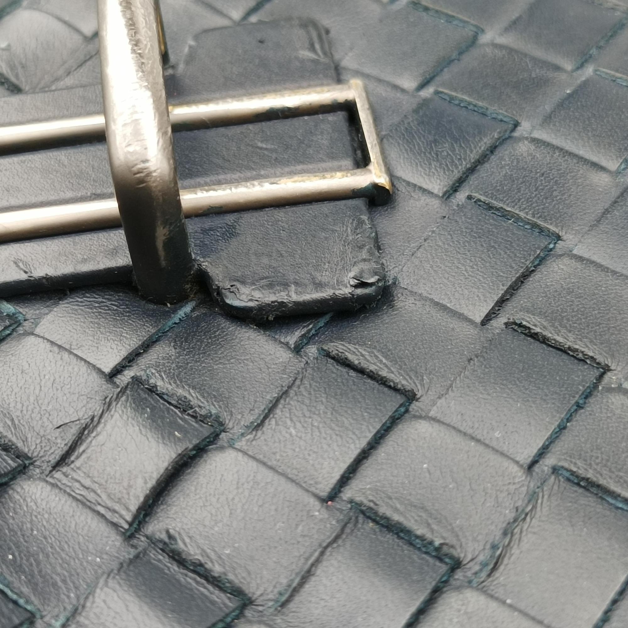 Intrecciato Navy lambskin B01351879Mイントレチャート ネイビー ラムスキン B01351879M