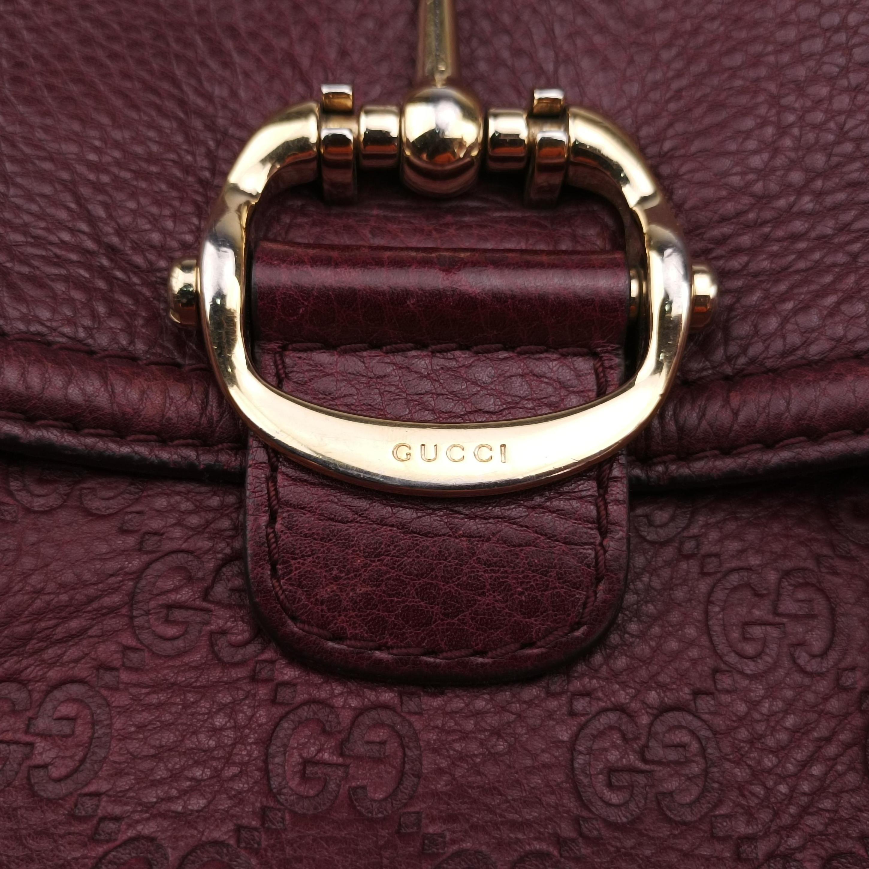 Guccissima Large Techno Horsebit Hobo Burgundy Leather 240236 C6909410グッチシマ ラージ テクノホースビット ホーボー ワインレッド レザー 240236 C6909410