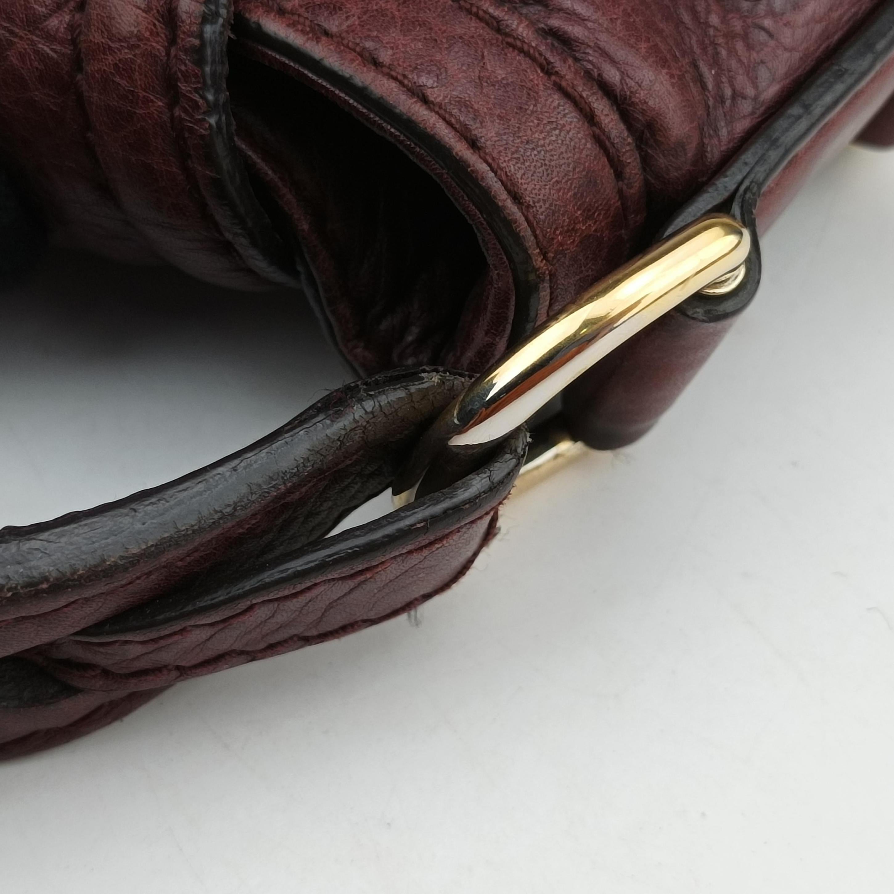 Guccissima Large Techno Horsebit Hobo Burgundy Leather 240236 C6909410グッチシマ ラージ テクノホースビット ホーボー ワインレッド レザー 240236 C6909410