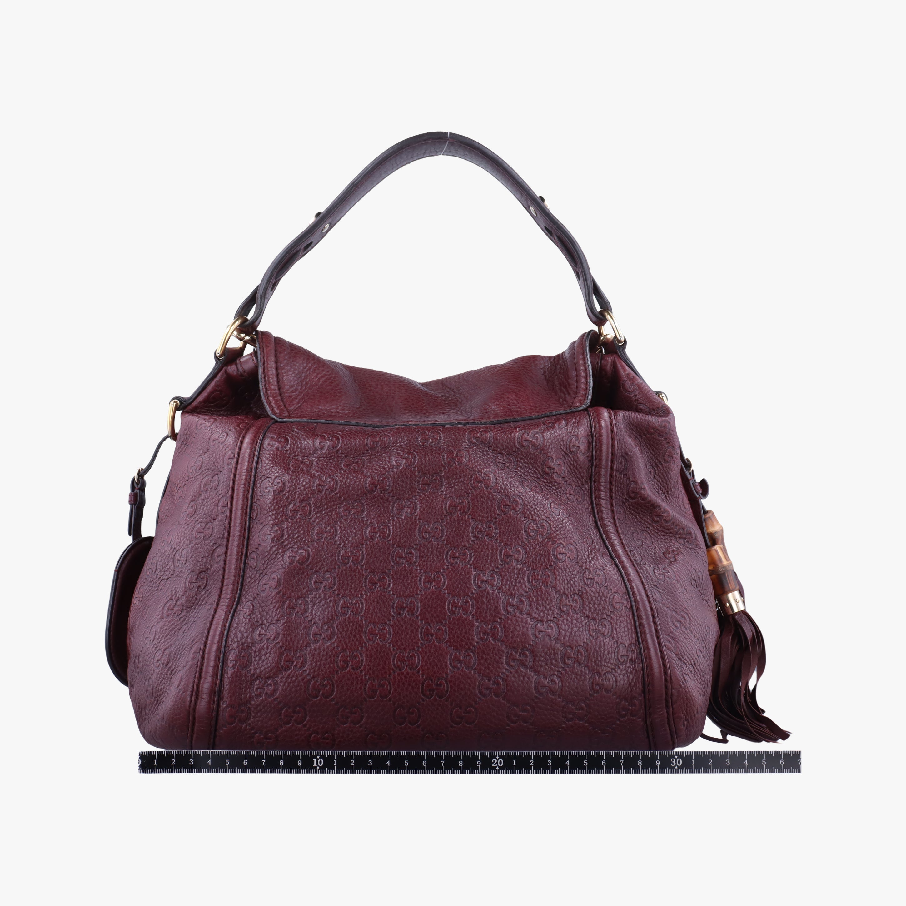 Guccissima Large Techno Horsebit Hobo Burgundy Leather 240236 C6909410グッチシマ ラージ テクノホースビット ホーボー ワインレッド レザー 240236 C6909410